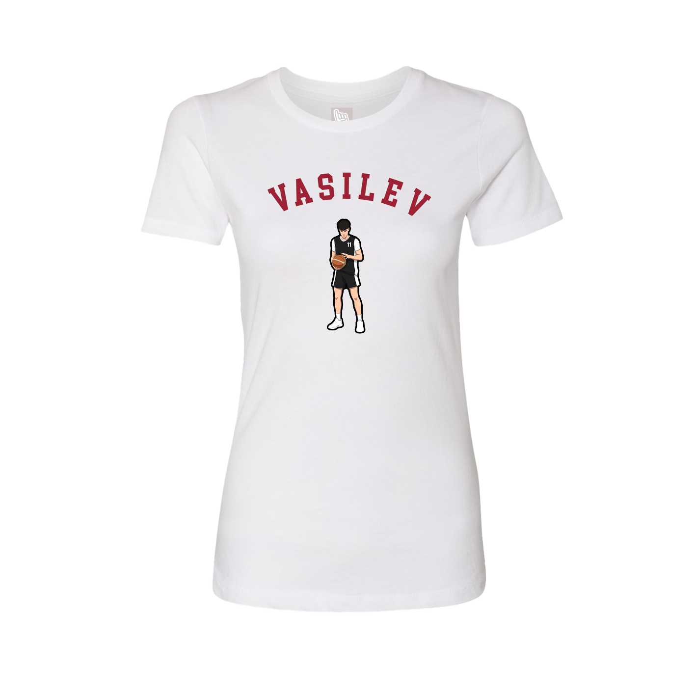 Fitted Women's Tee — Shirsey Arch in White