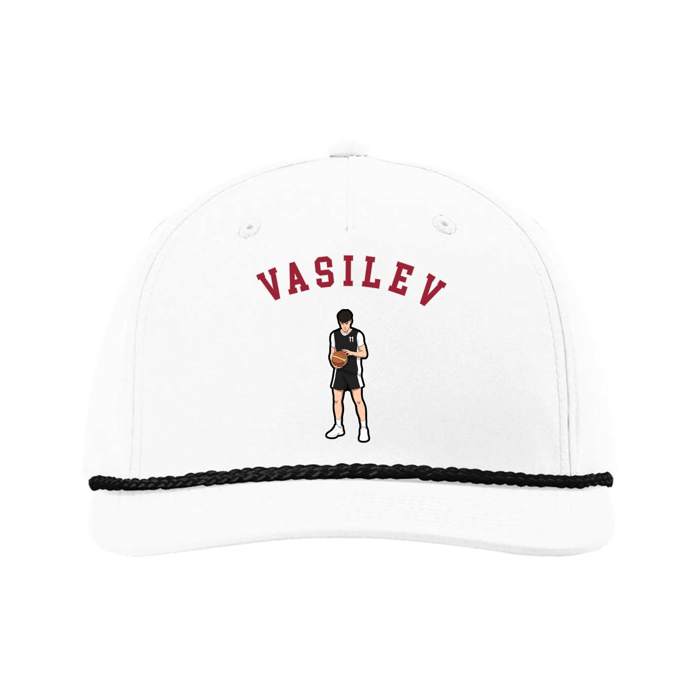 Five-Panel Classic Rope Cap — Shirsey Arch in White