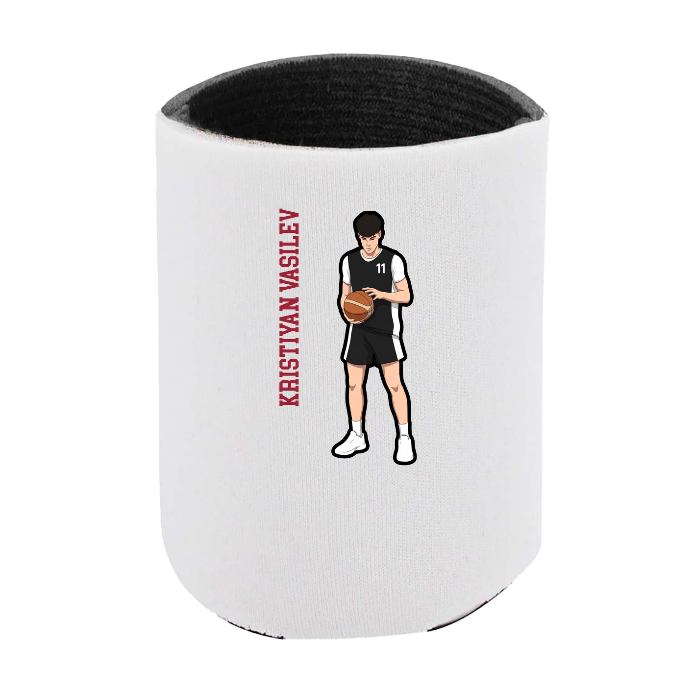 Can Holder — Name Vertical in White