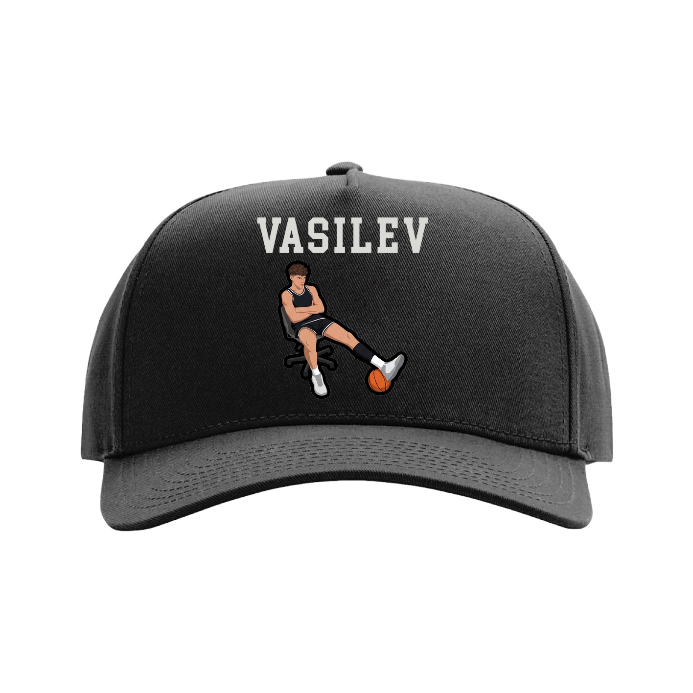 Full Fabric Five-Panel Champ Cap — Shirsey in Black