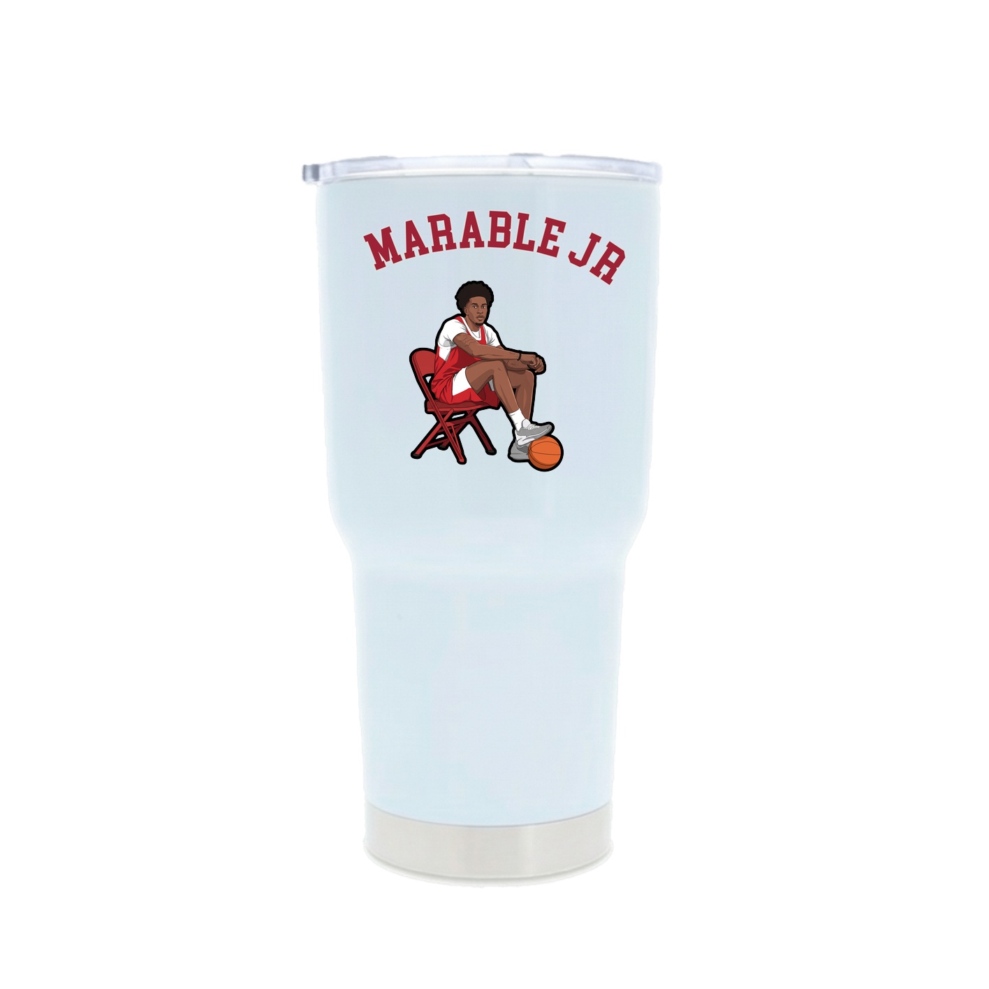 30oz Stainless Steel Tumbler — Shirsey Arch in White