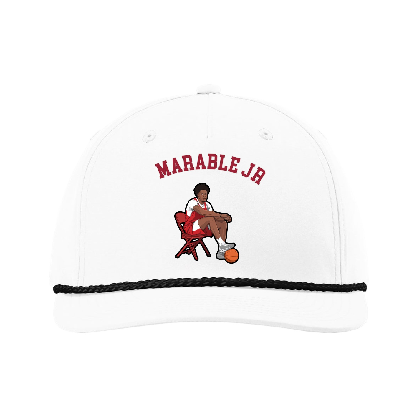 Five-Panel Classic Rope Cap — Shirsey Arch in White
