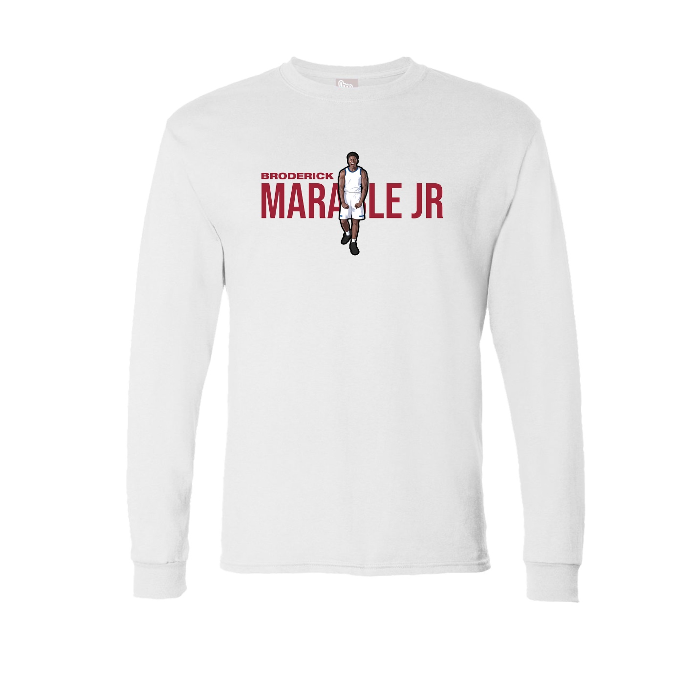 Long Sleeve Tee — Player Name in White