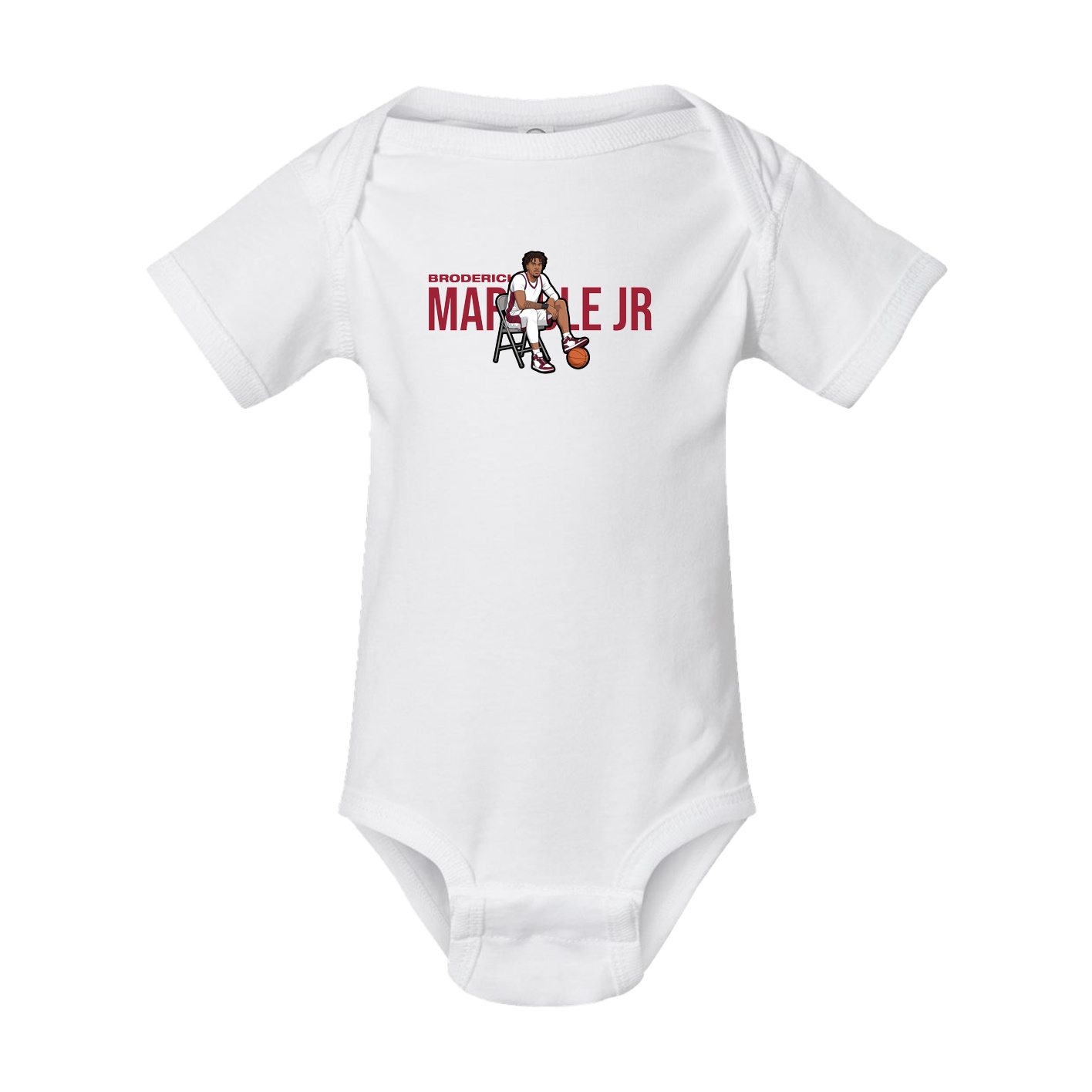 Baby Onesie — Player Name in White