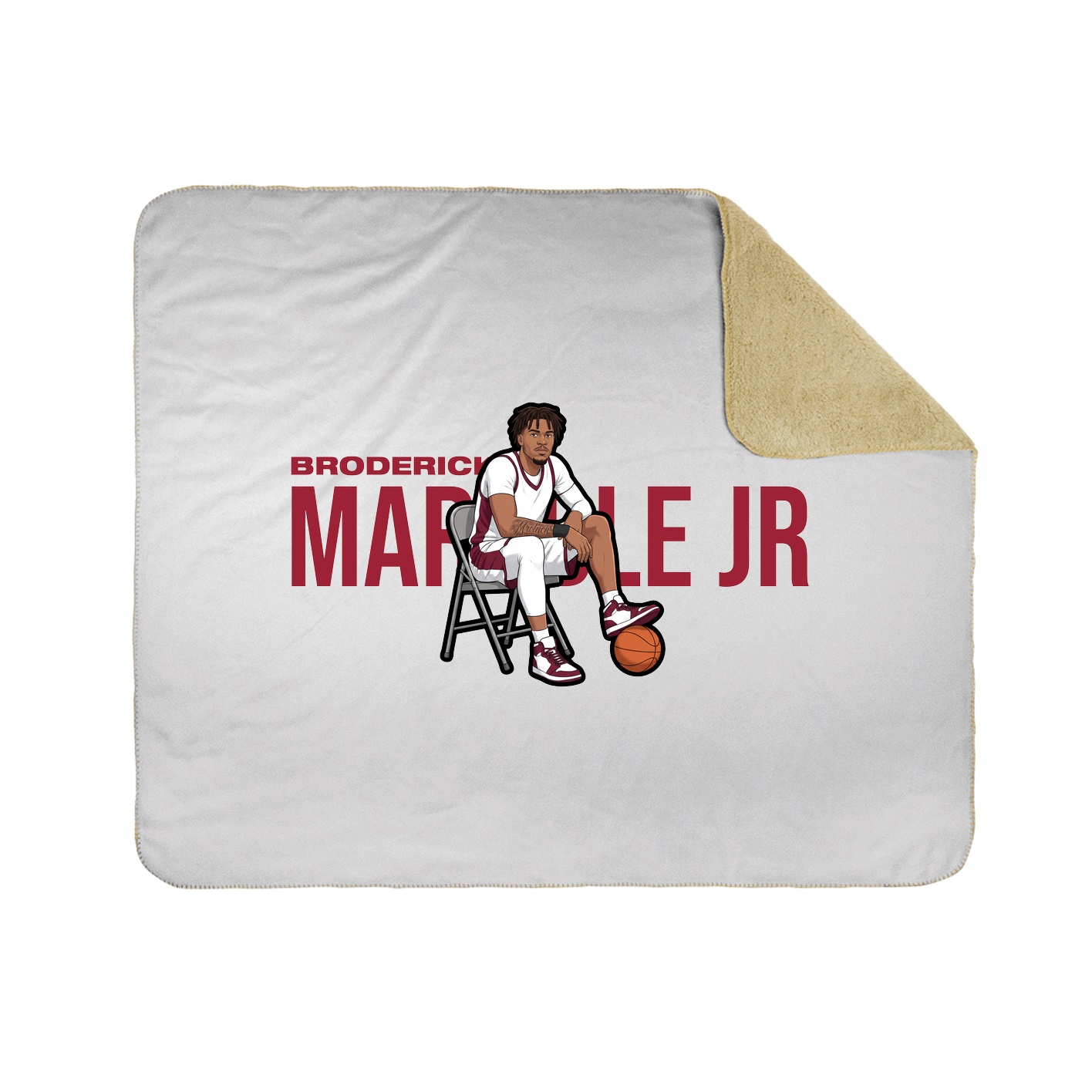 Throw Blanket — Player Name in White