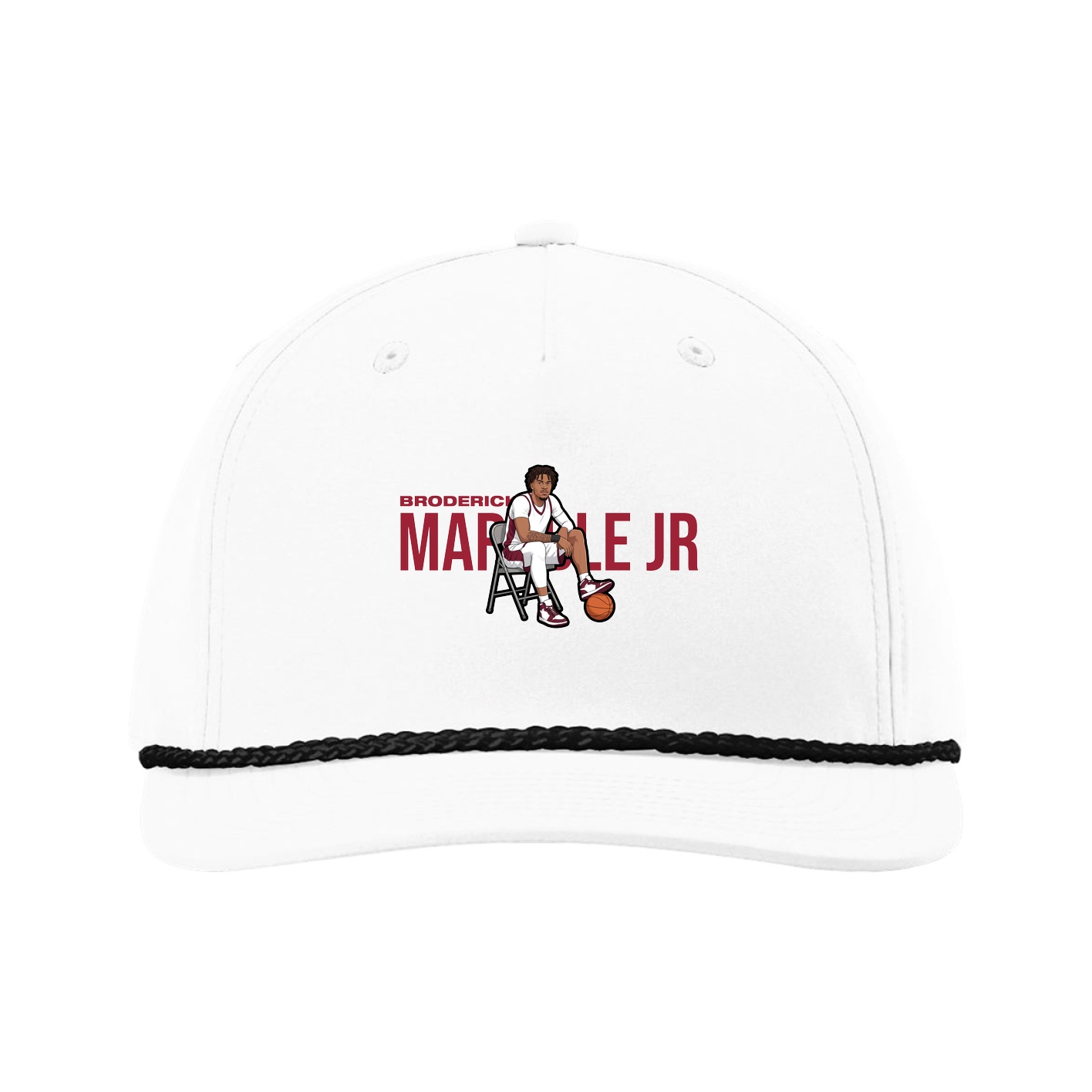 Five-Panel Classic Rope Cap — Player Name in White