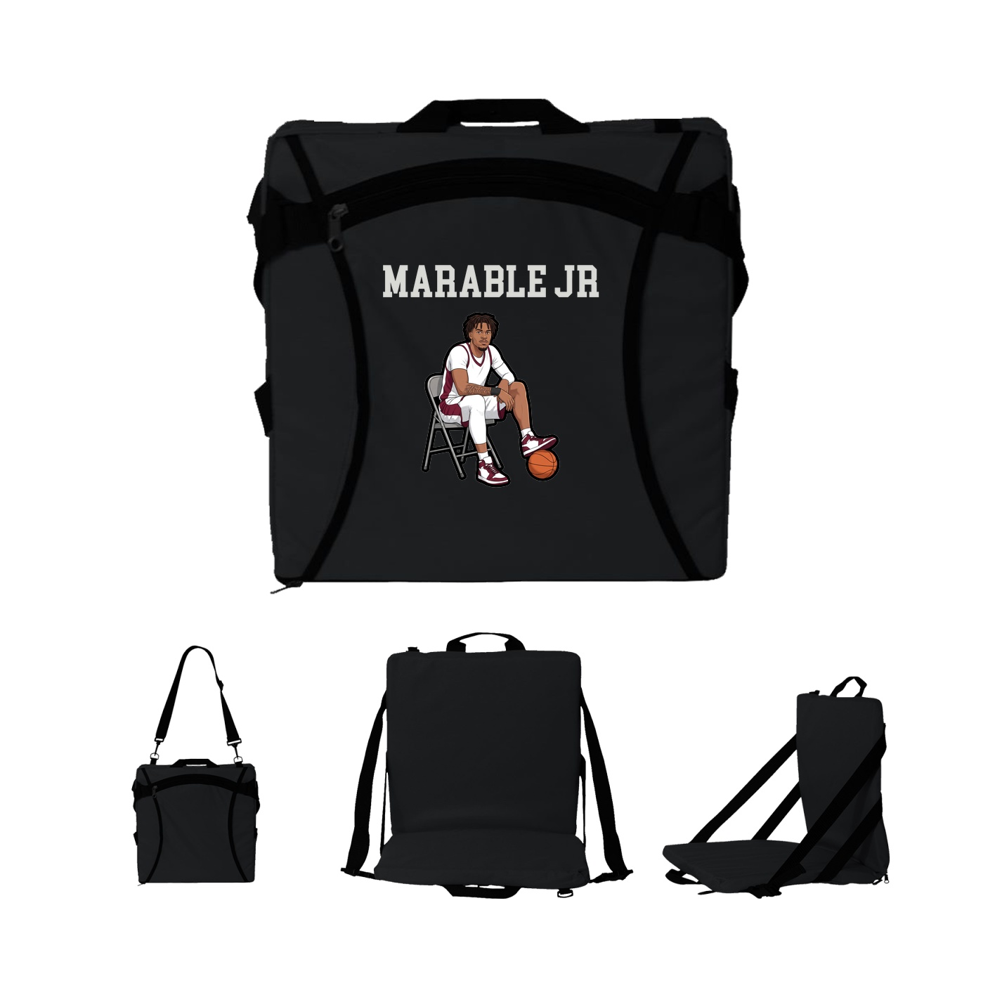 Folding Stadium Seat — Shirsey in Black