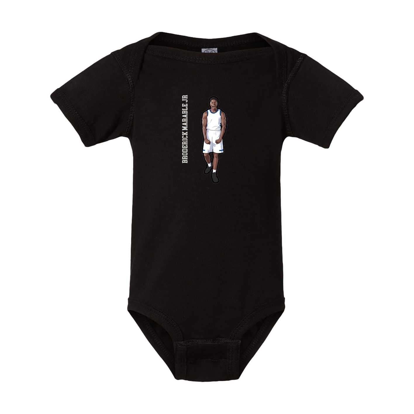 Baby Onesie — Name Vertical in Black