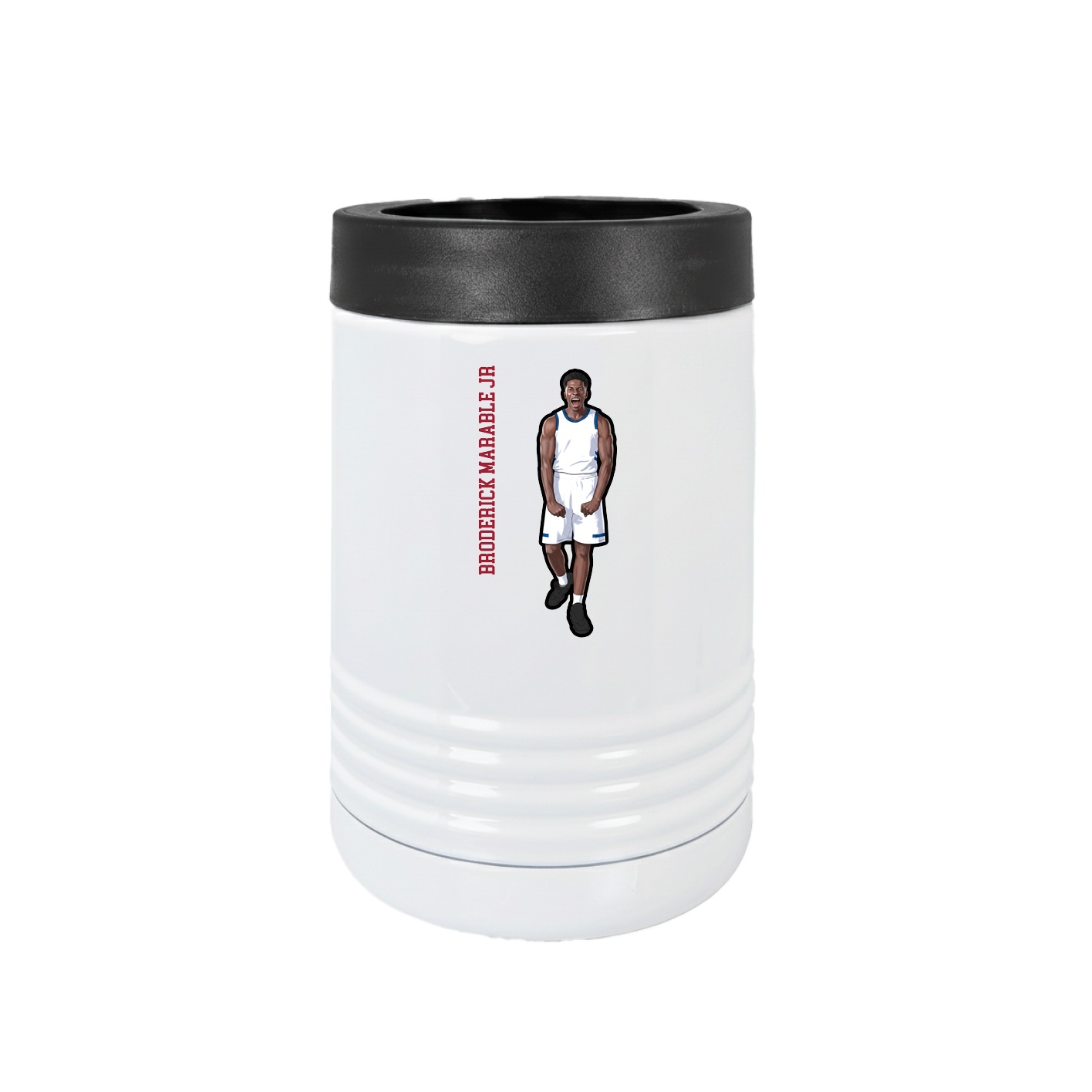 Beverage Holder — Name Vertical in White