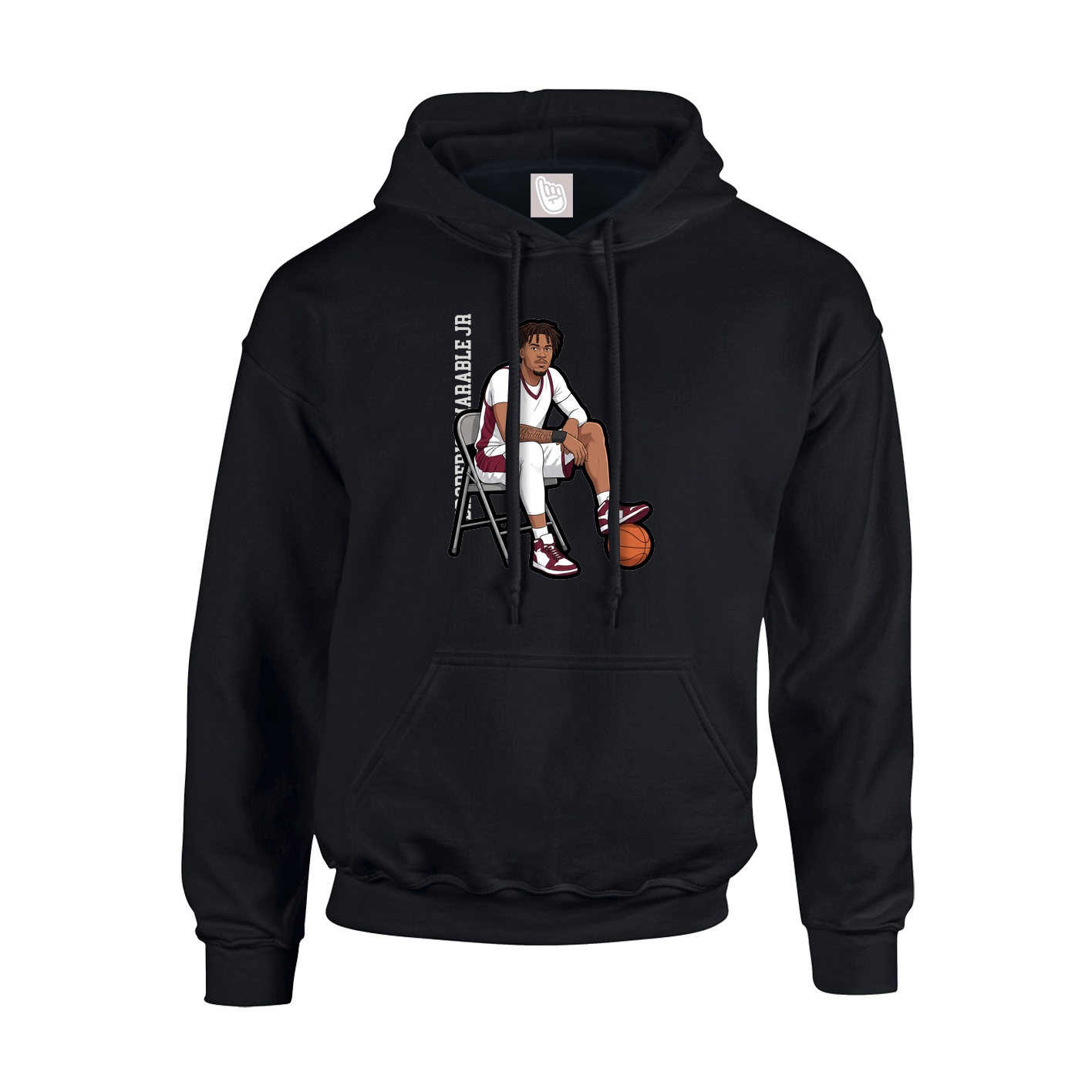 Youth Hoodie — Name Vertical in Black