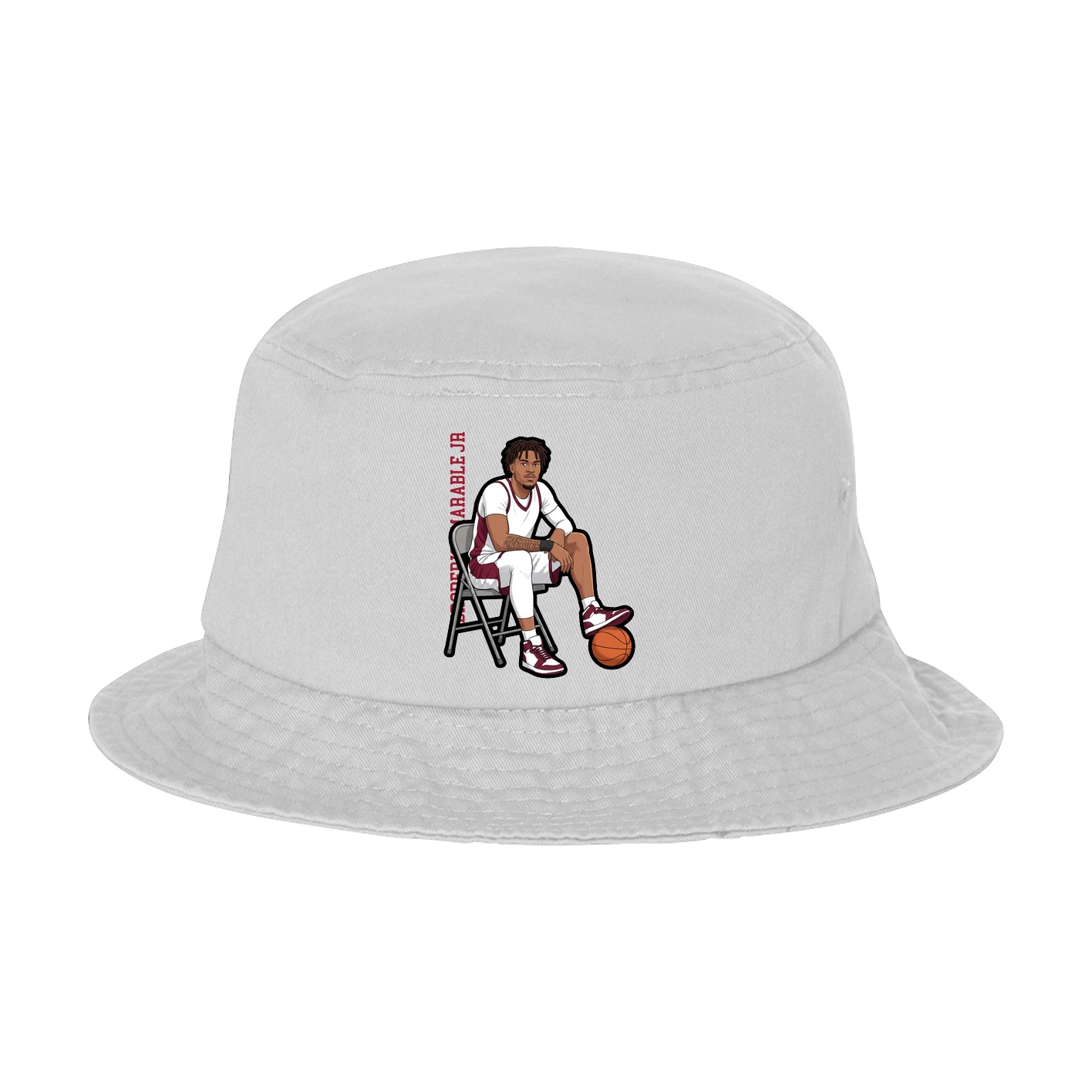 Bucket Cap — Name Vertical in White