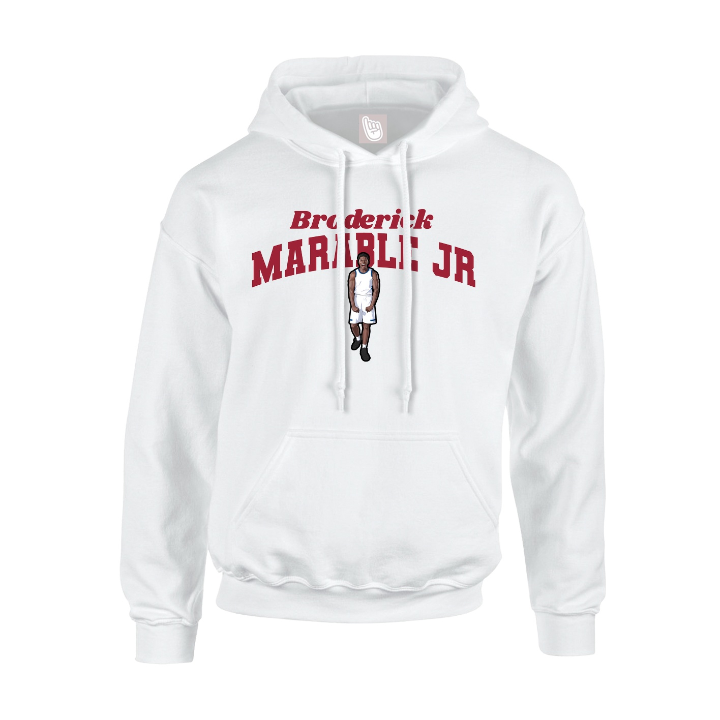 Youth Hoodie — Signature Arch in White