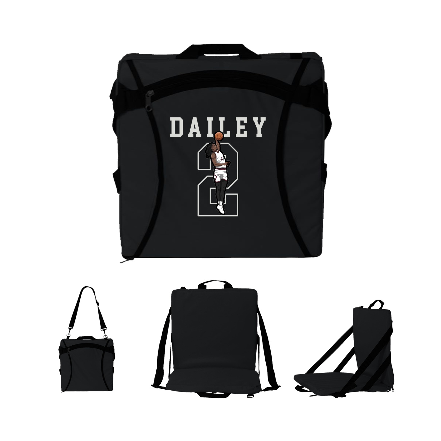 Folding Stadium Seat — Shirsey in Black