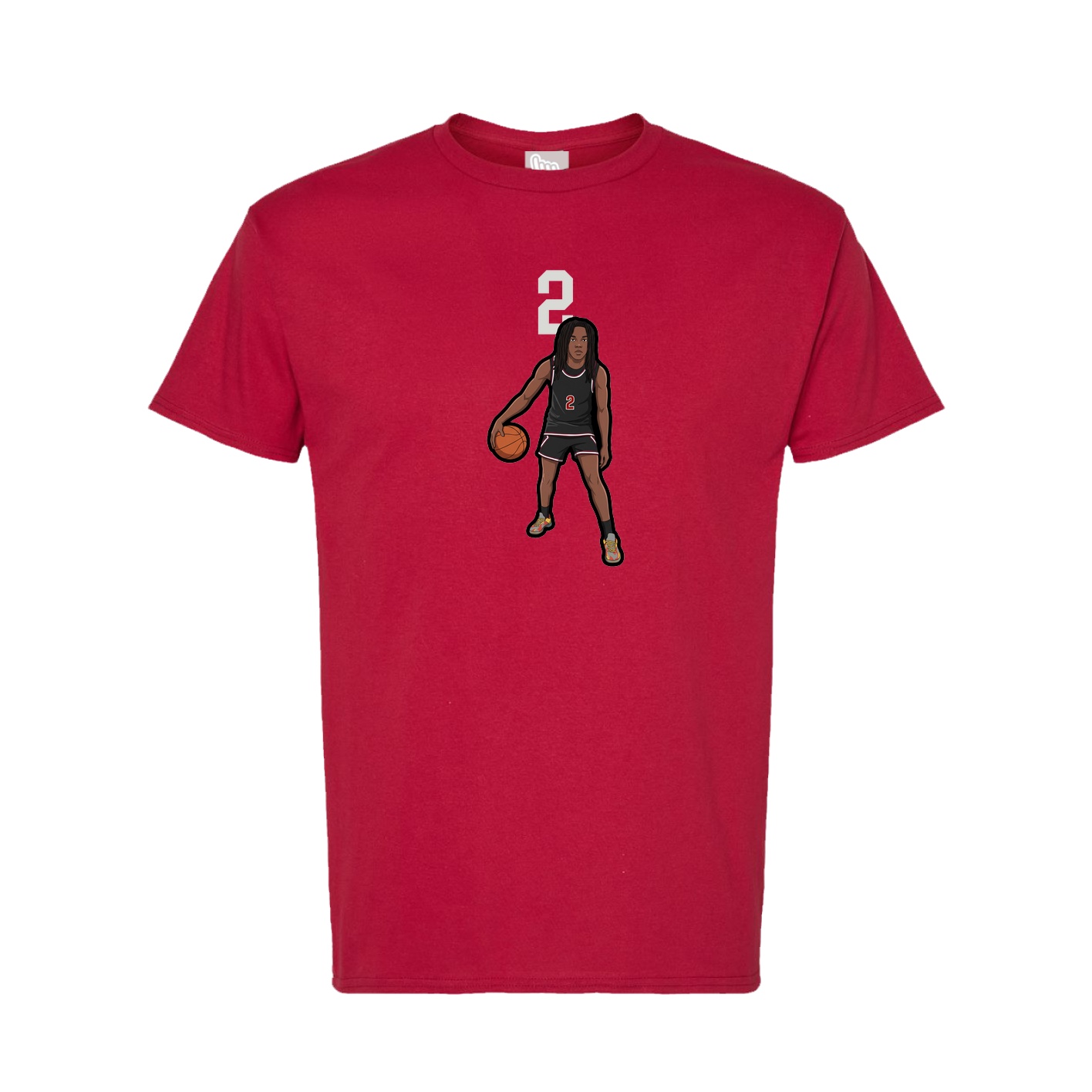 Tee — Number Top in Crimson