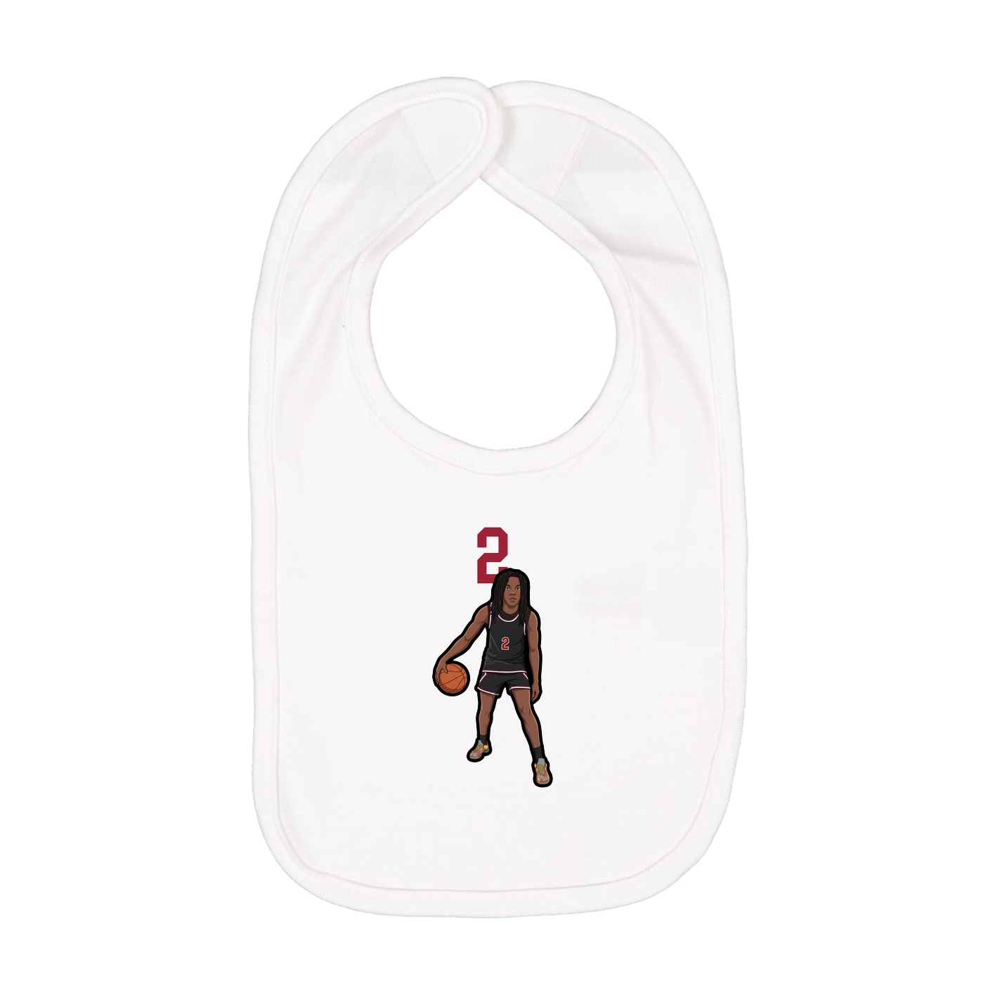 Infant Bib — Number Top in White