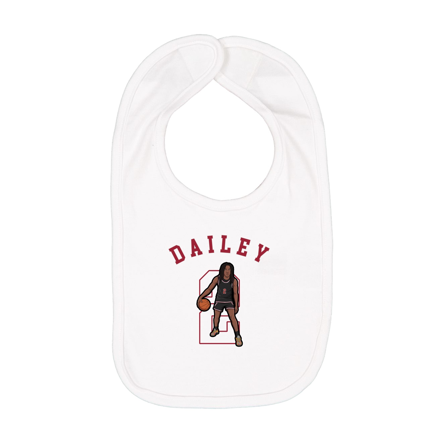 Infant Bib — Shirsey Arch in White