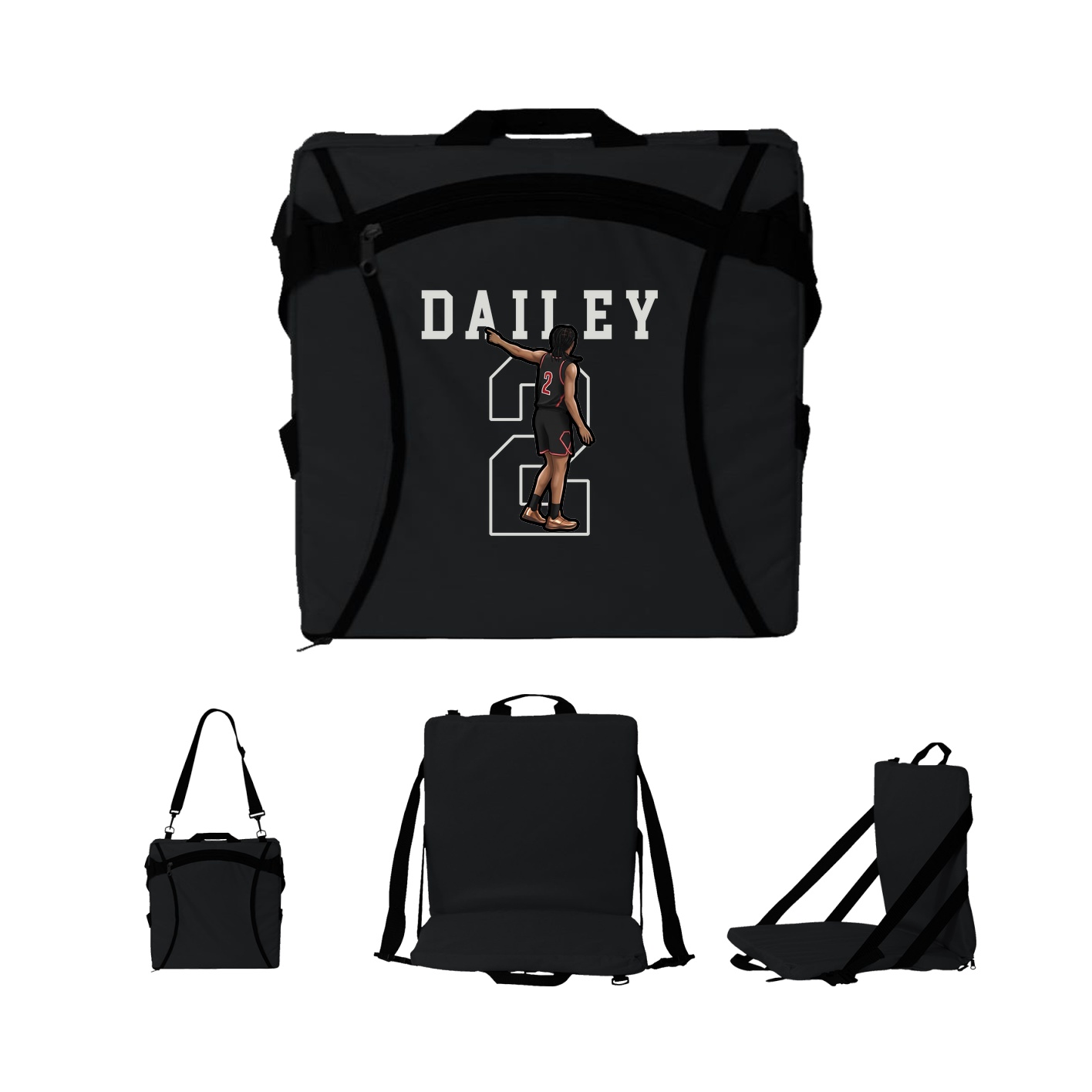 Folding Stadium Seat — Shirsey in Black