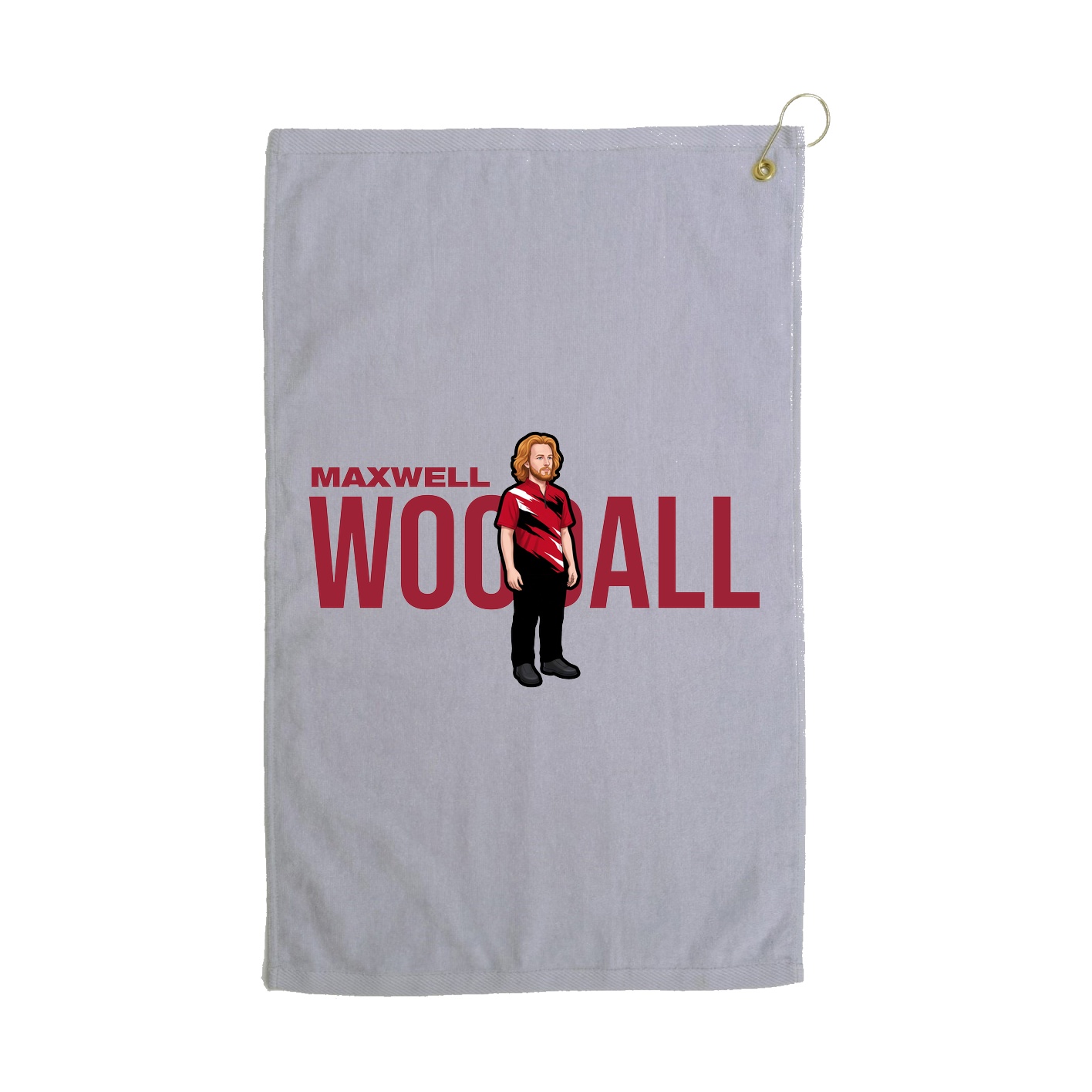 Golf Towel — Player Name in Grey