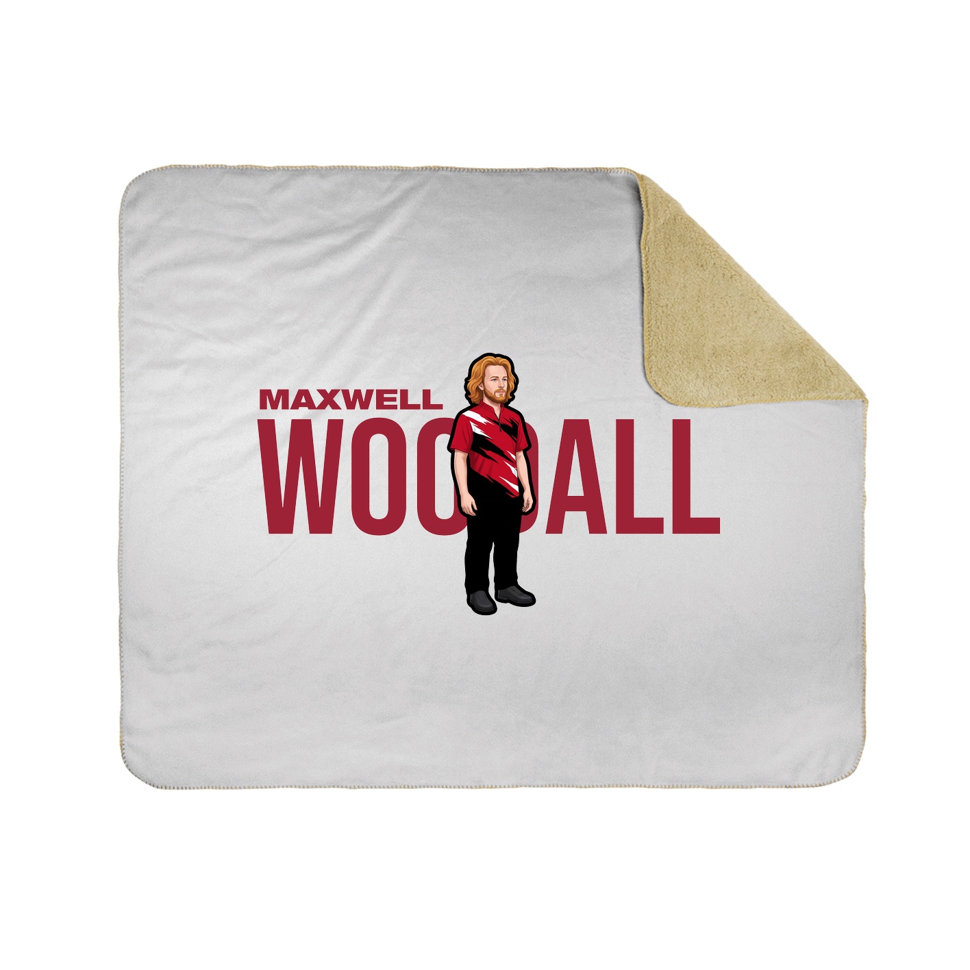 Throw Blanket — Player Name in White