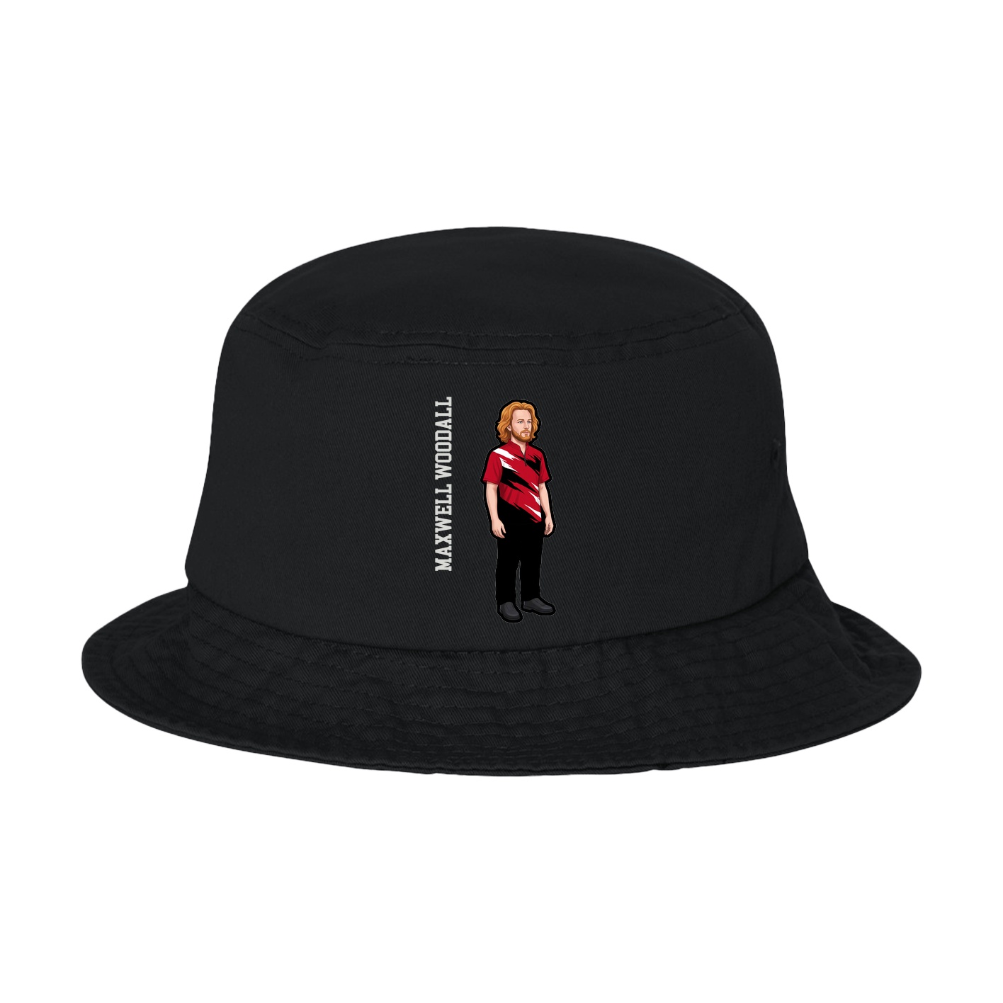 Bucket Cap — Name Vertical in Black
