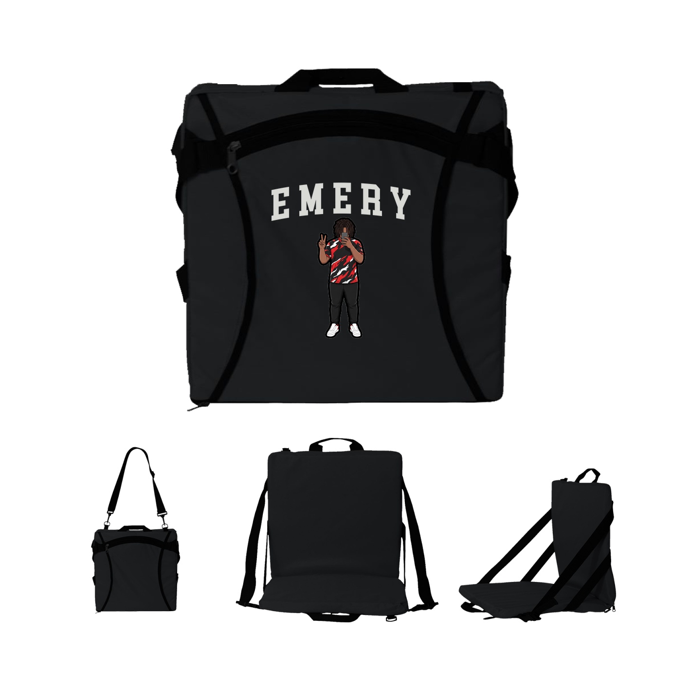 Folding Stadium Seat — Shirsey in Black