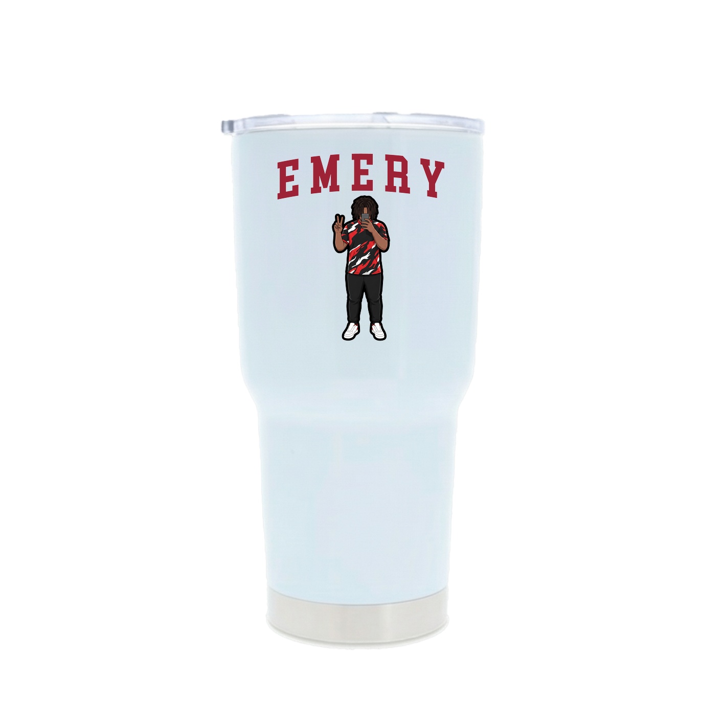 30oz Stainless Steel Tumbler — Shirsey in White