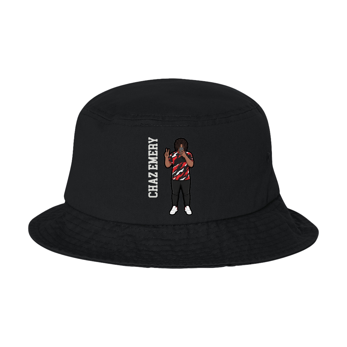 Bucket Cap — Name Vertical in Black