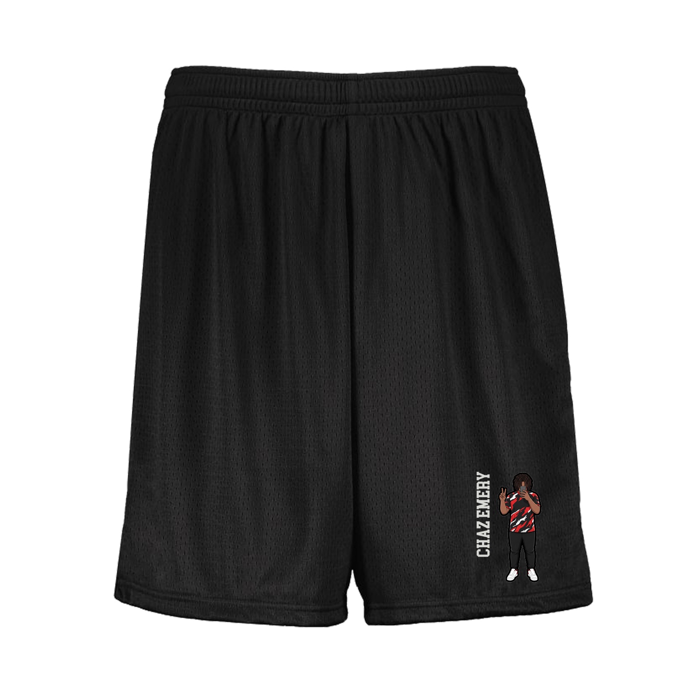 Shorts — Name Vertical in Black