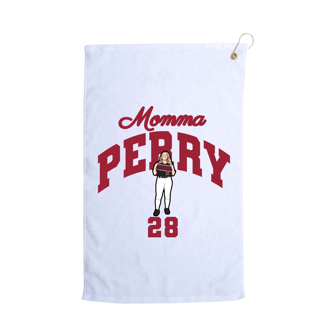 Golf Towel — Mothers Day Arch in White
