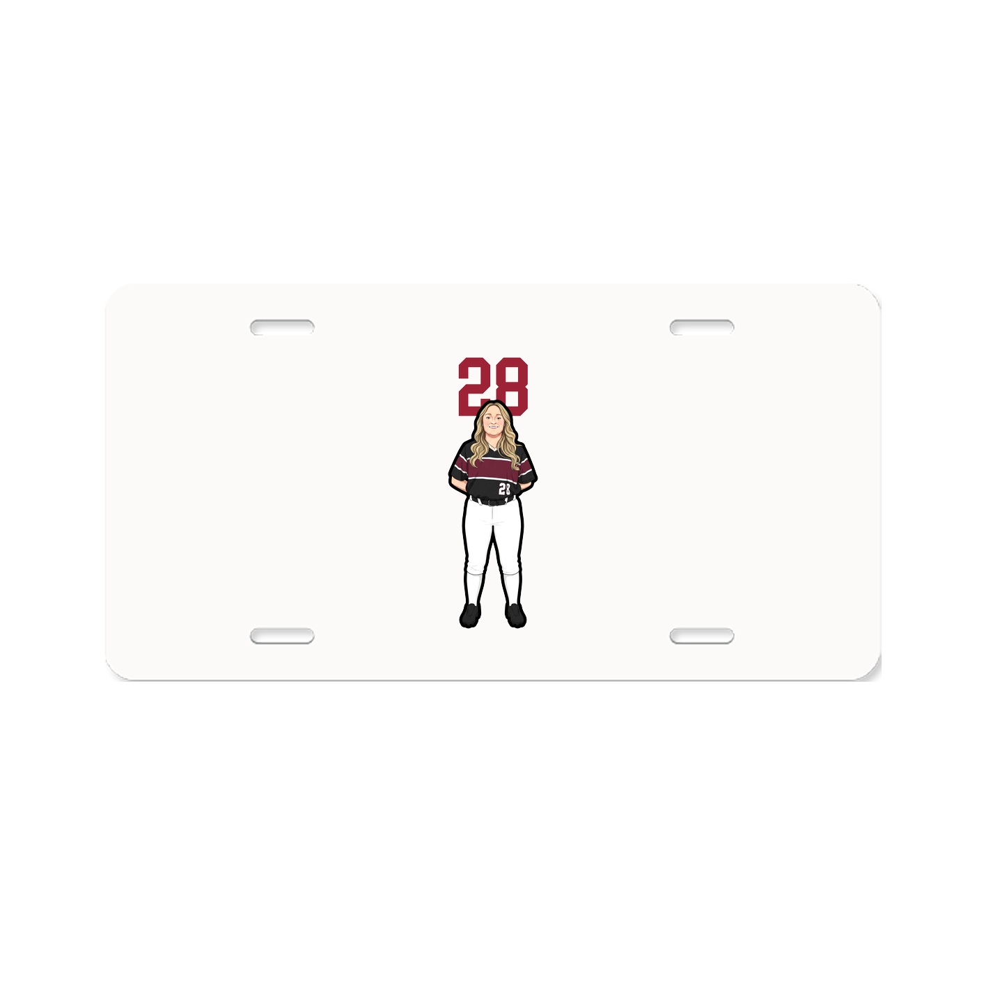 License Plate — Number Top in Classic