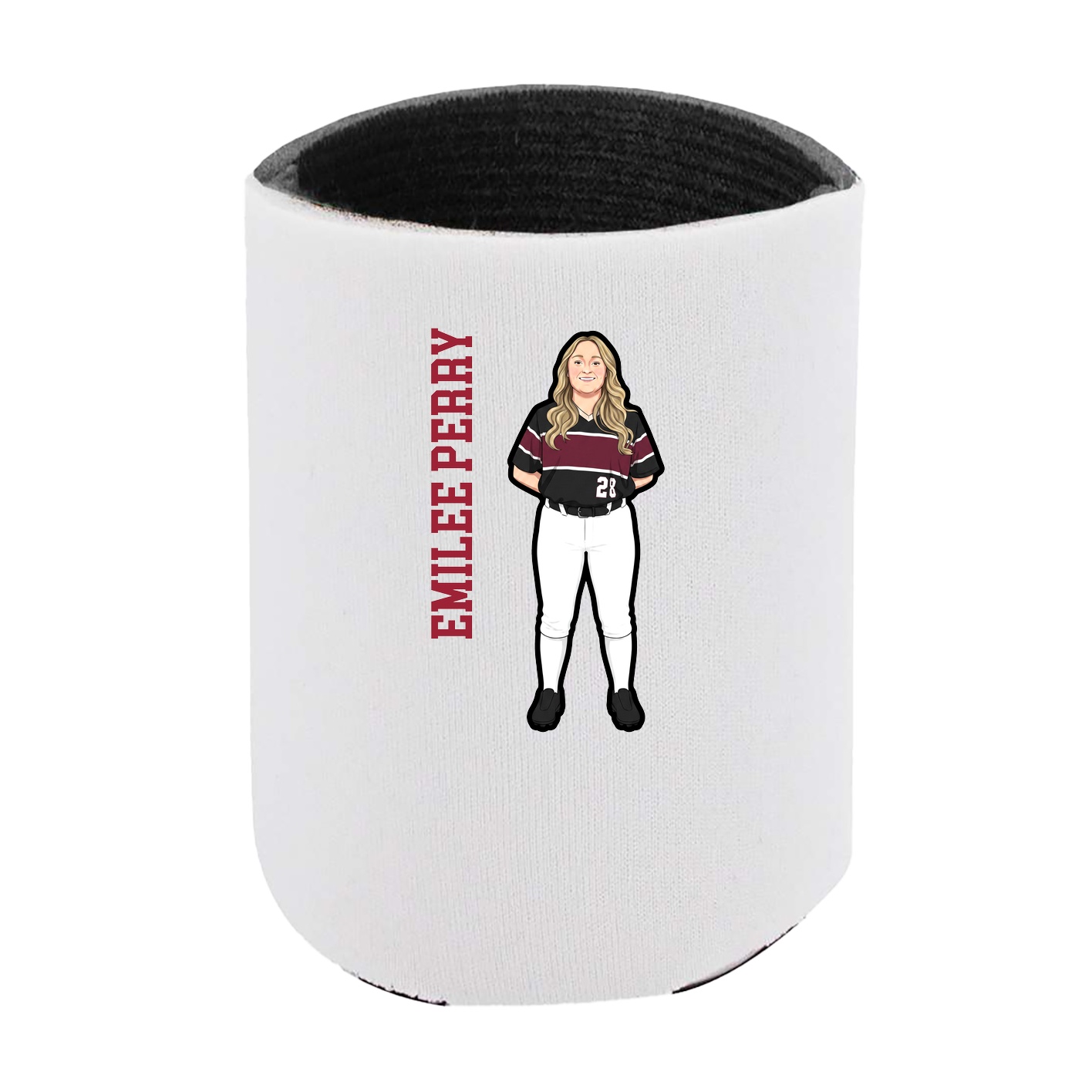 Can Holder — Name Vertical in White