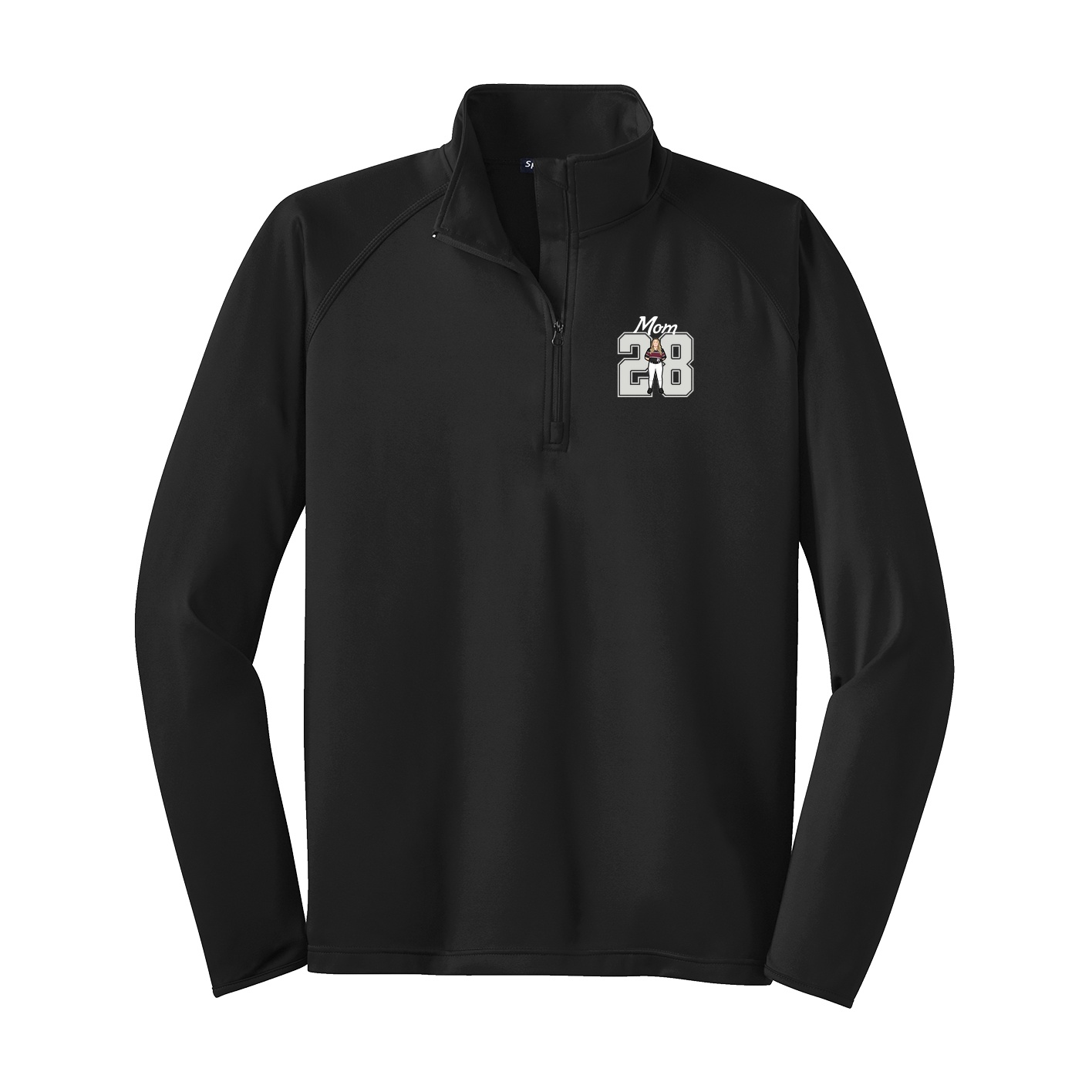 Q-Zip Pullover — Mothers Day Shirsey in Black