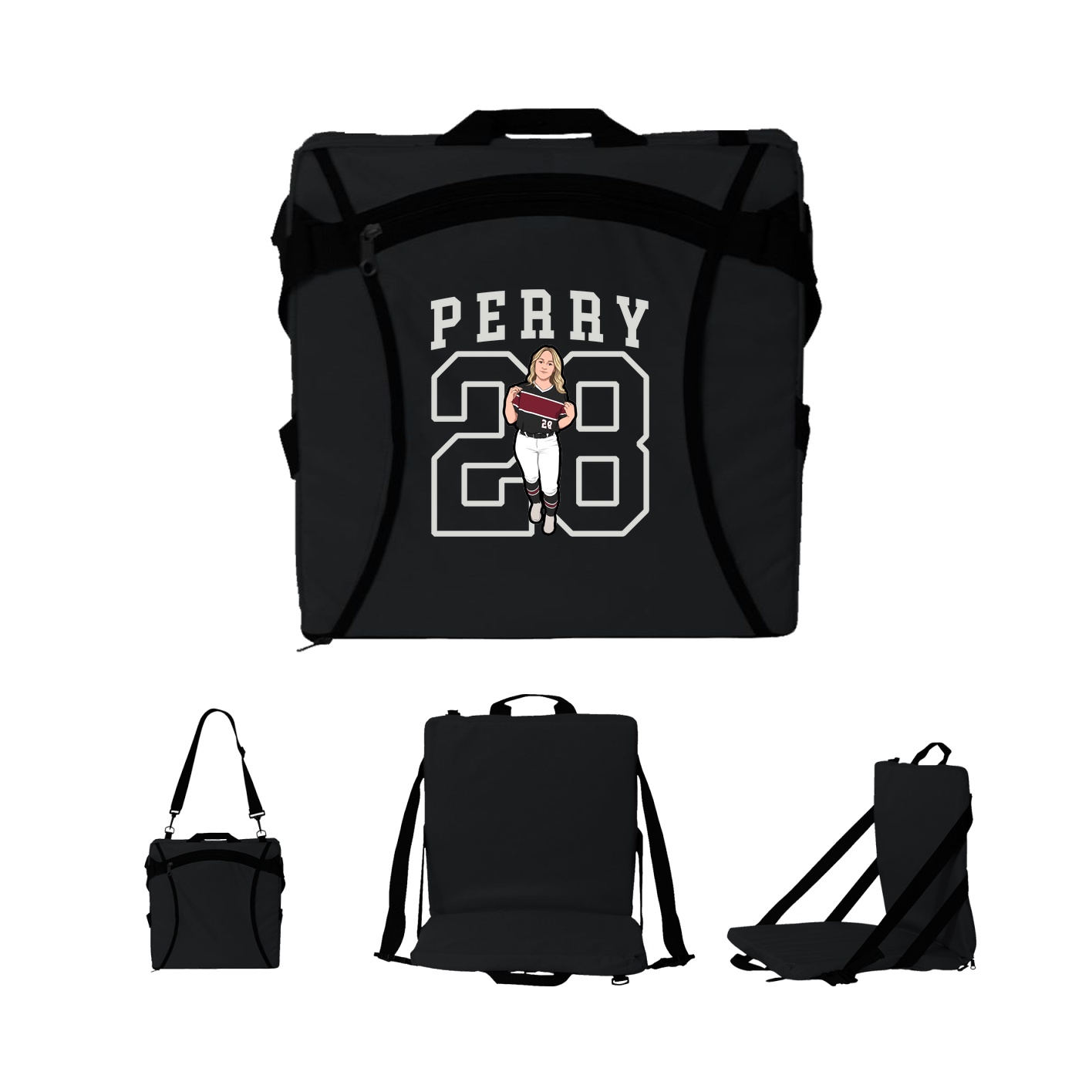 Folding Stadium Seat — Shirsey in Black