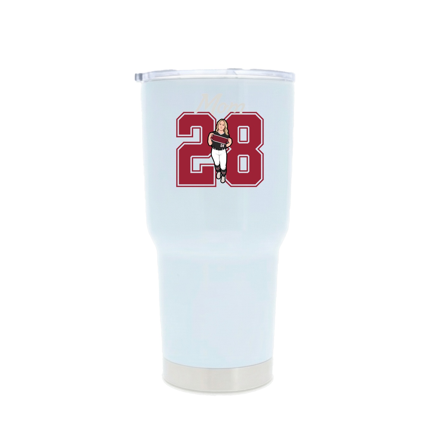 30oz Stainless Steel Tumbler — Mothers Day Shirsey in White
