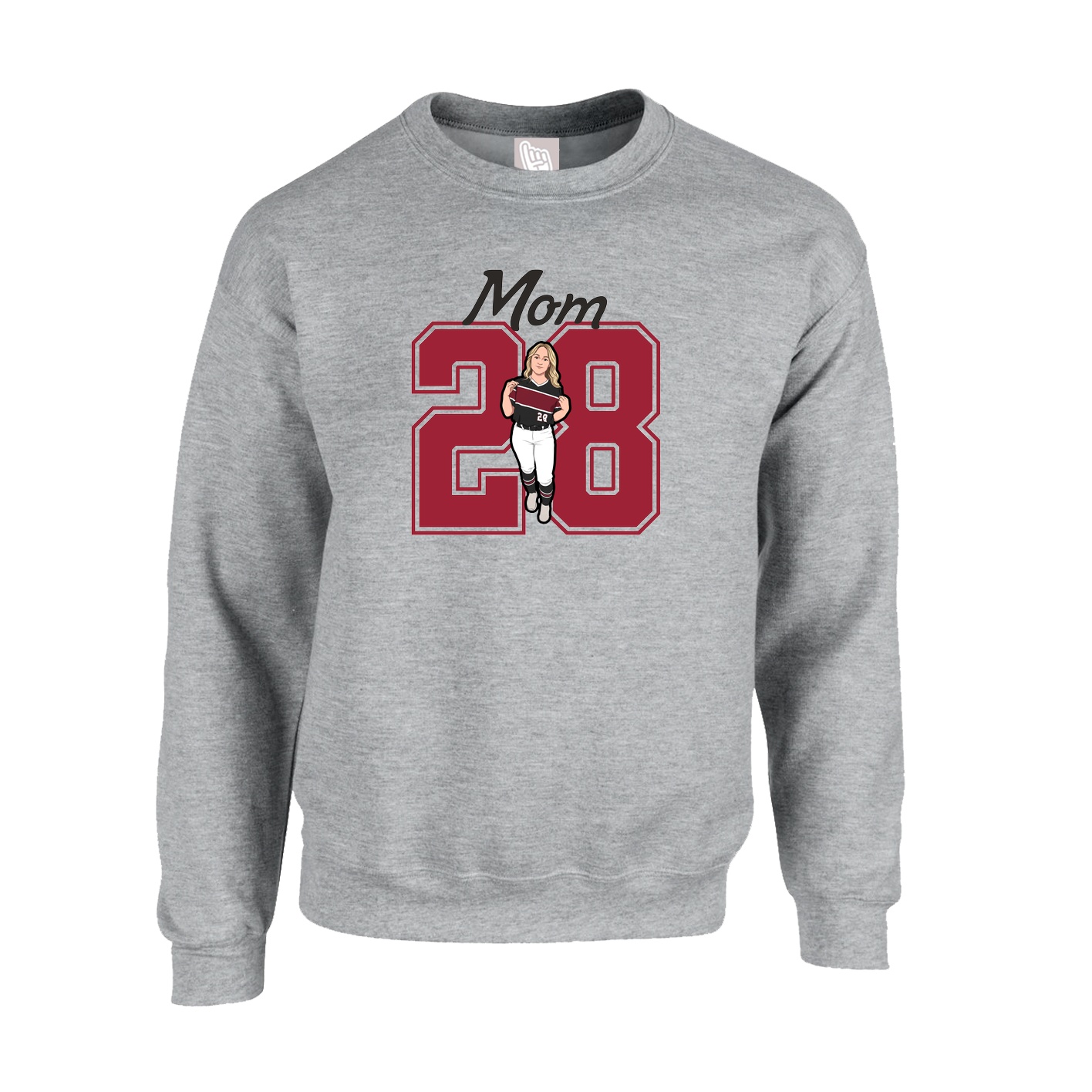 Fleece Crew — Mothers Day Shirsey in Grey