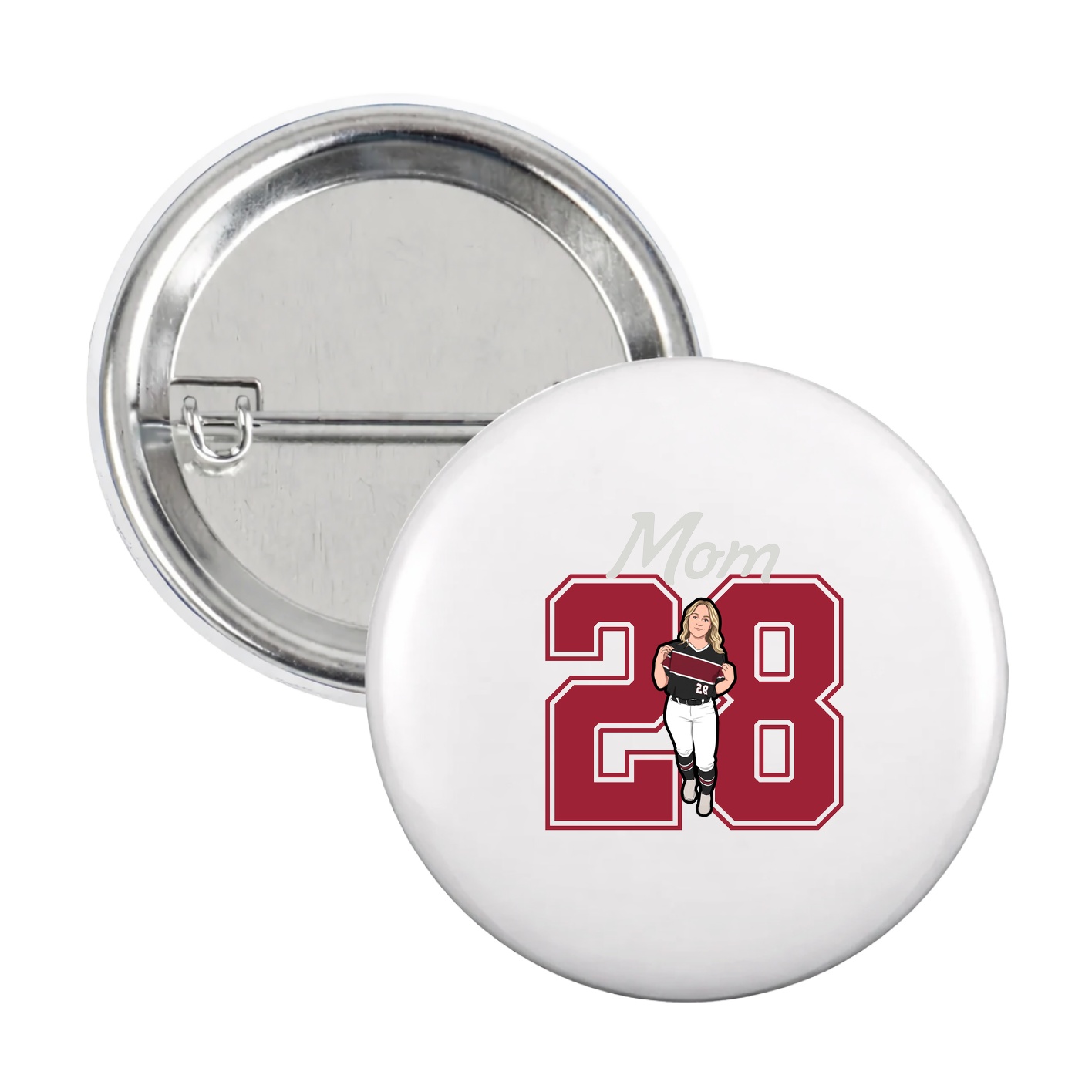 Game Day Button — Mothers Day Shirsey in White