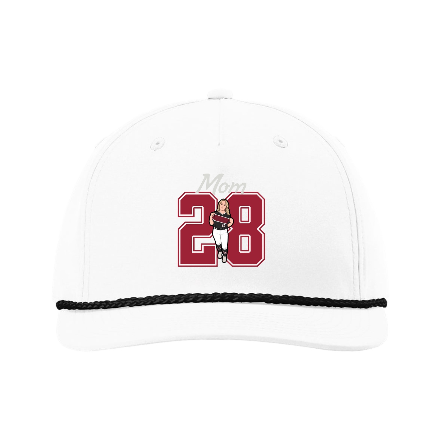 Five-Panel Classic Rope Cap — Mothers Day Shirsey in White
