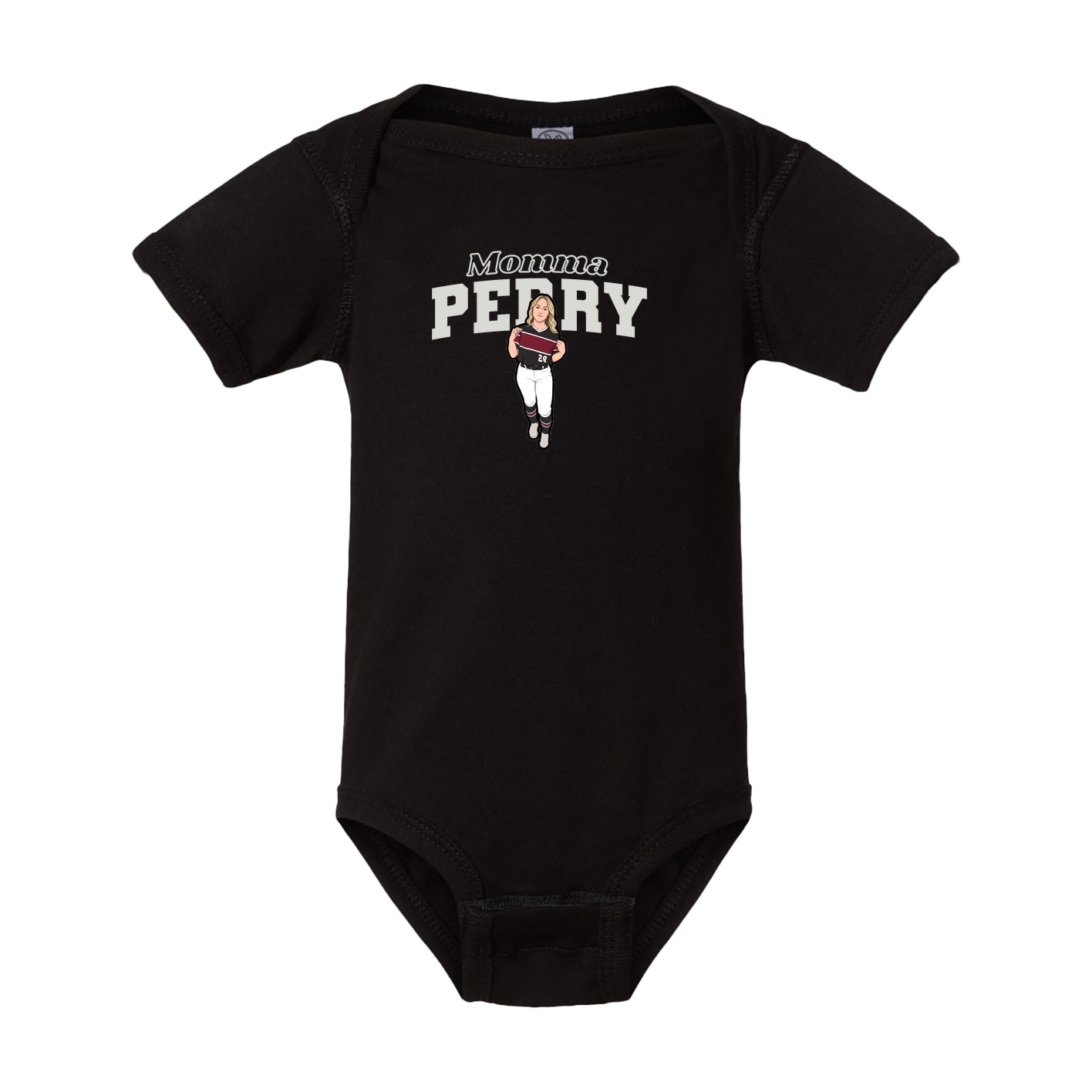 Baby Onesie — Mothers Day Block in Black