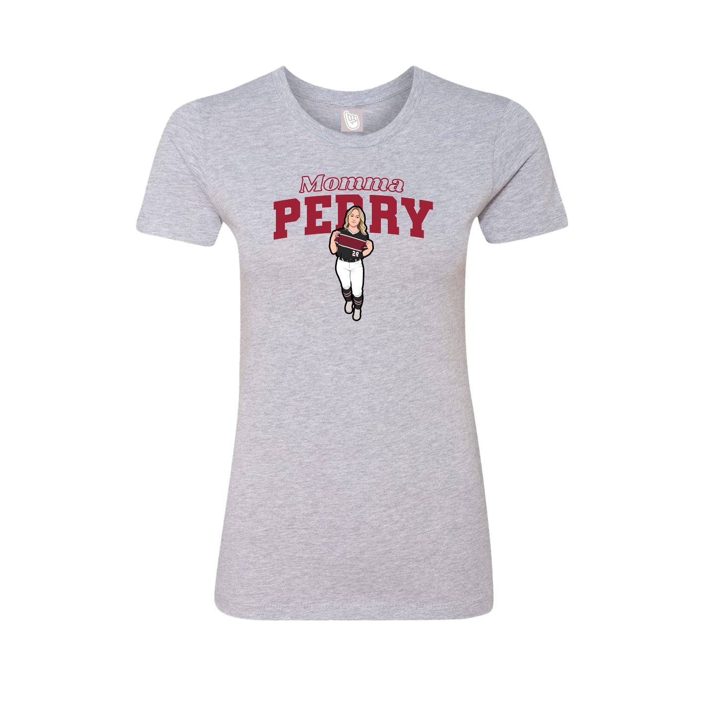 Womens Tee — Mothers Day Block in Grey