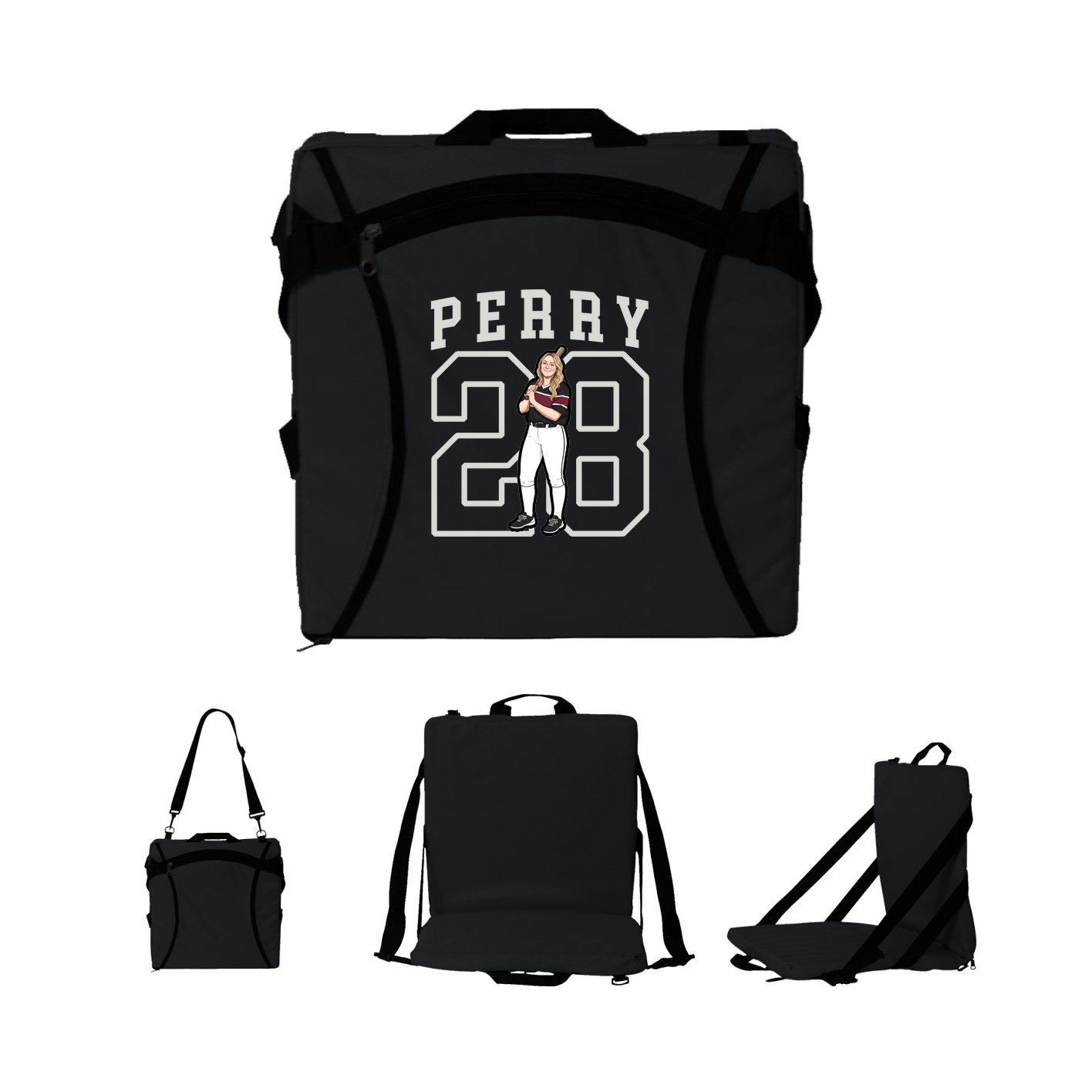 Folding Stadium Seat — Shirsey in Black