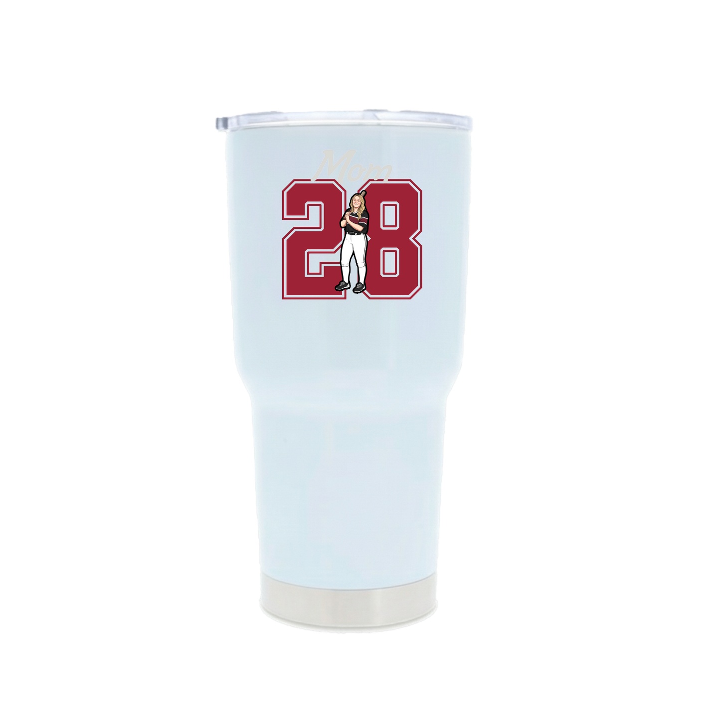 30oz Stainless Steel Tumbler — Mothers Day Shirsey in White
