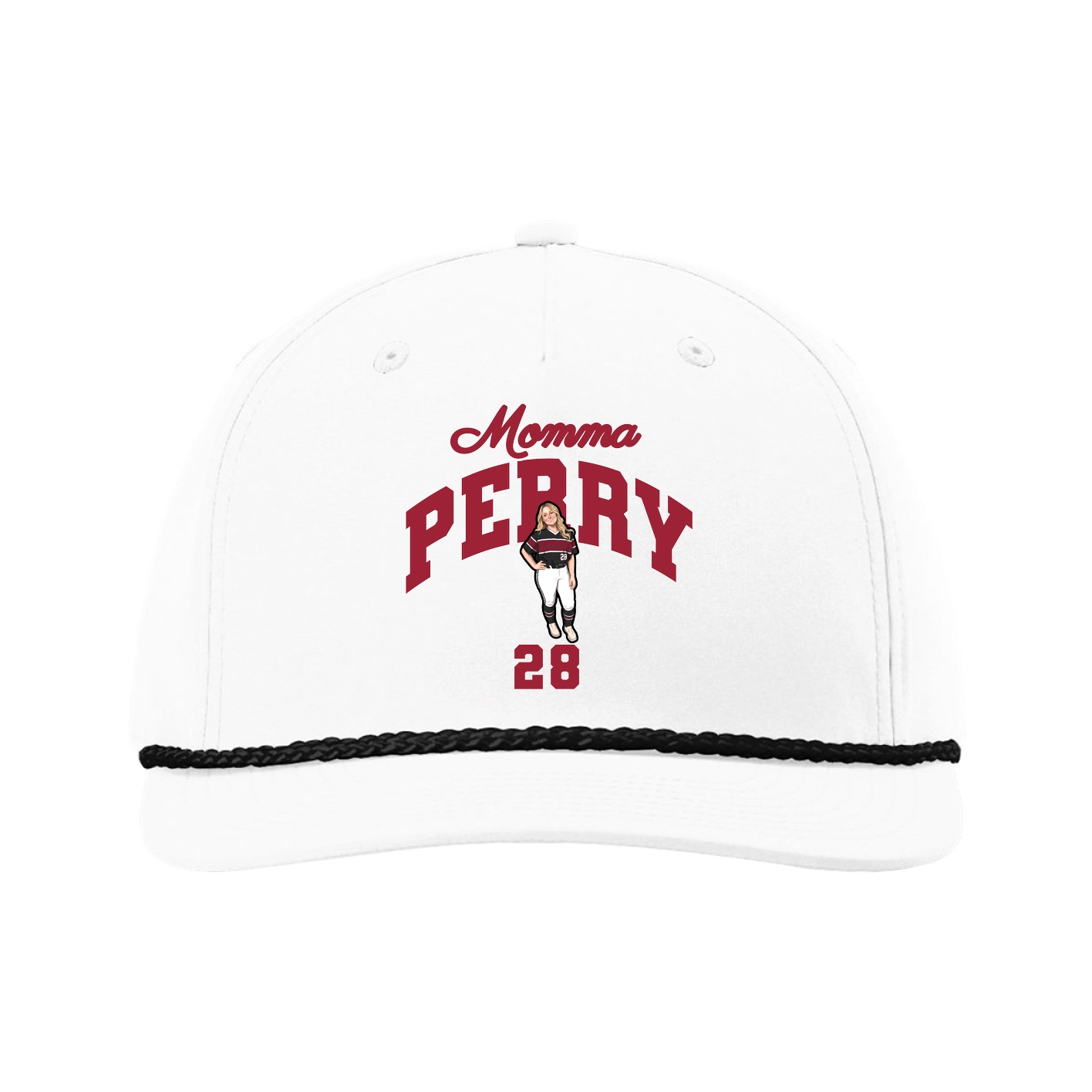 Five-Panel Classic Rope Cap — Mothers Day Arch in White