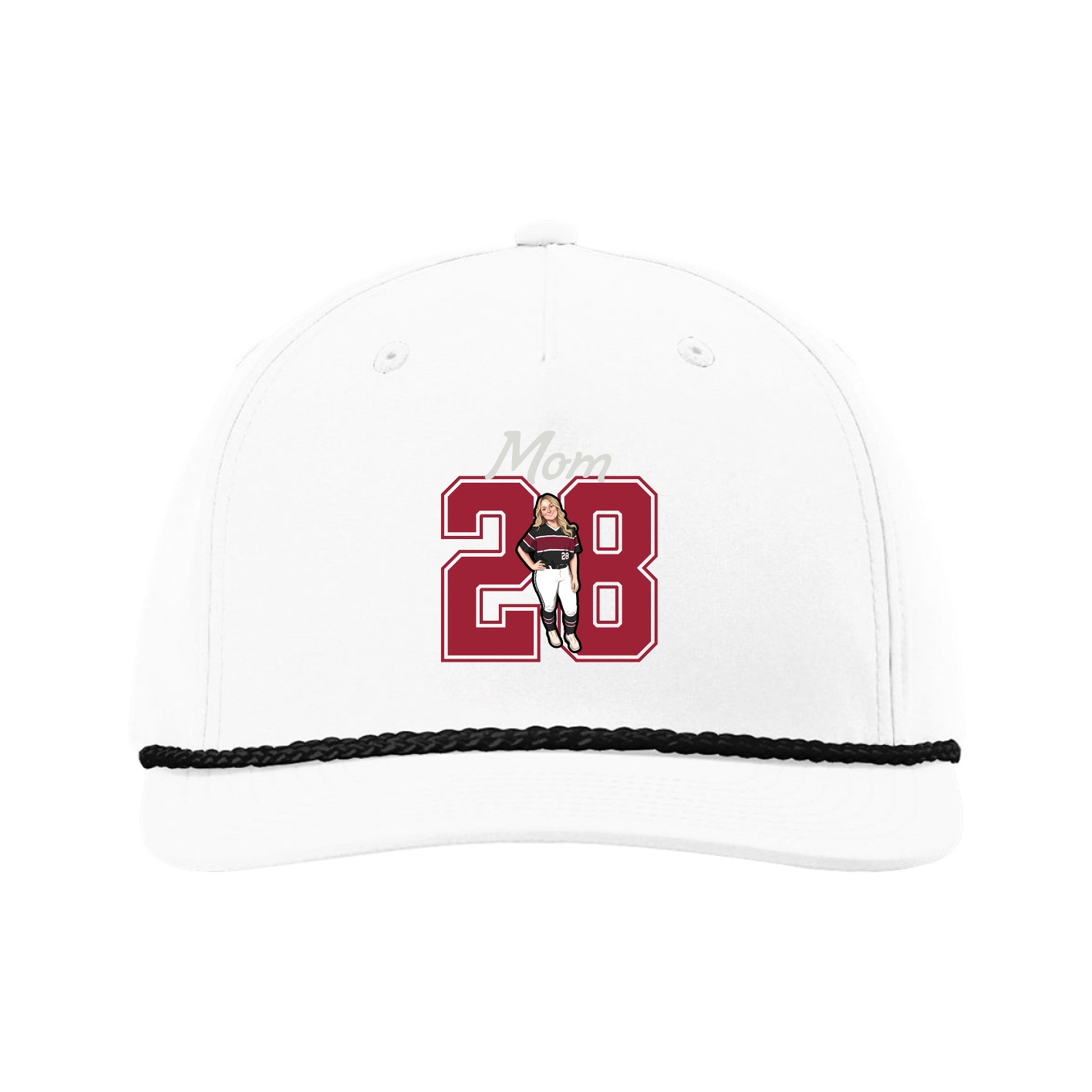 Five-Panel Classic Rope Cap — Mothers Day Shirsey in White