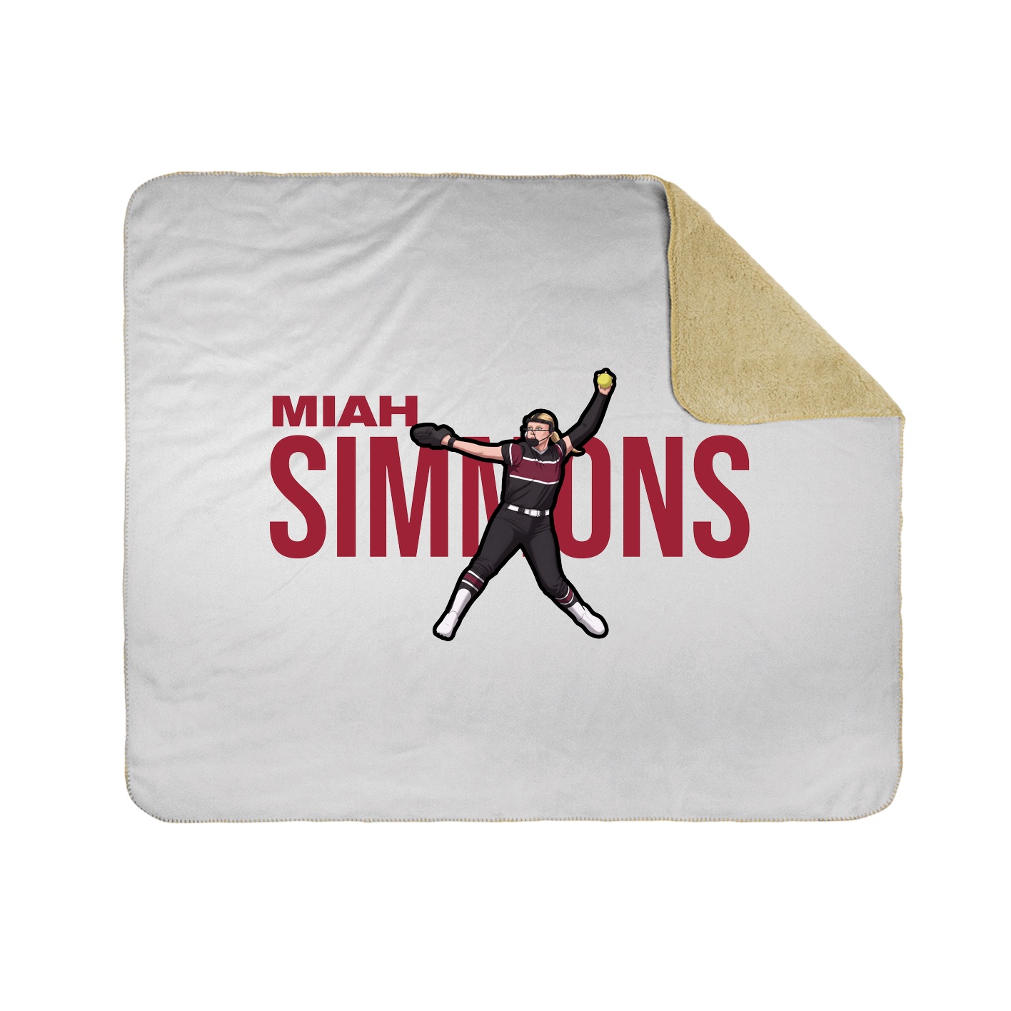 Throw Blanket — Player Name in White