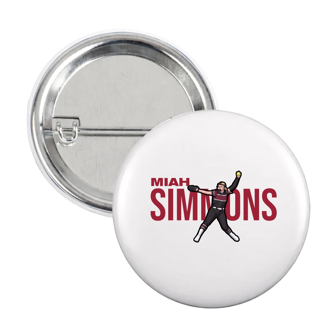 Game Day Button — Player Name in White