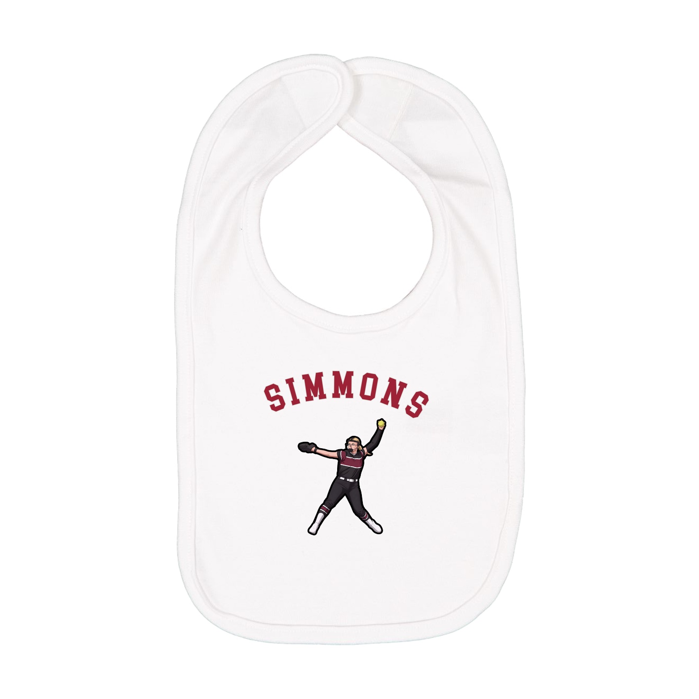 Infant Bib — Shirsey Arch in White