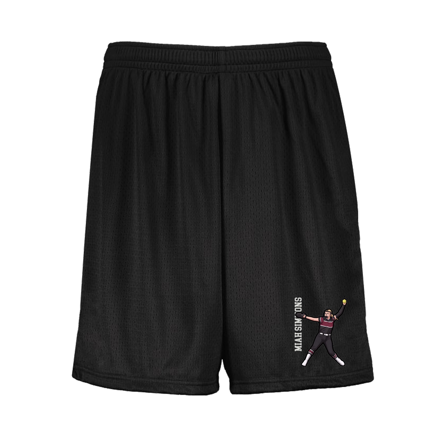 Shorts — Name Vertical in Black