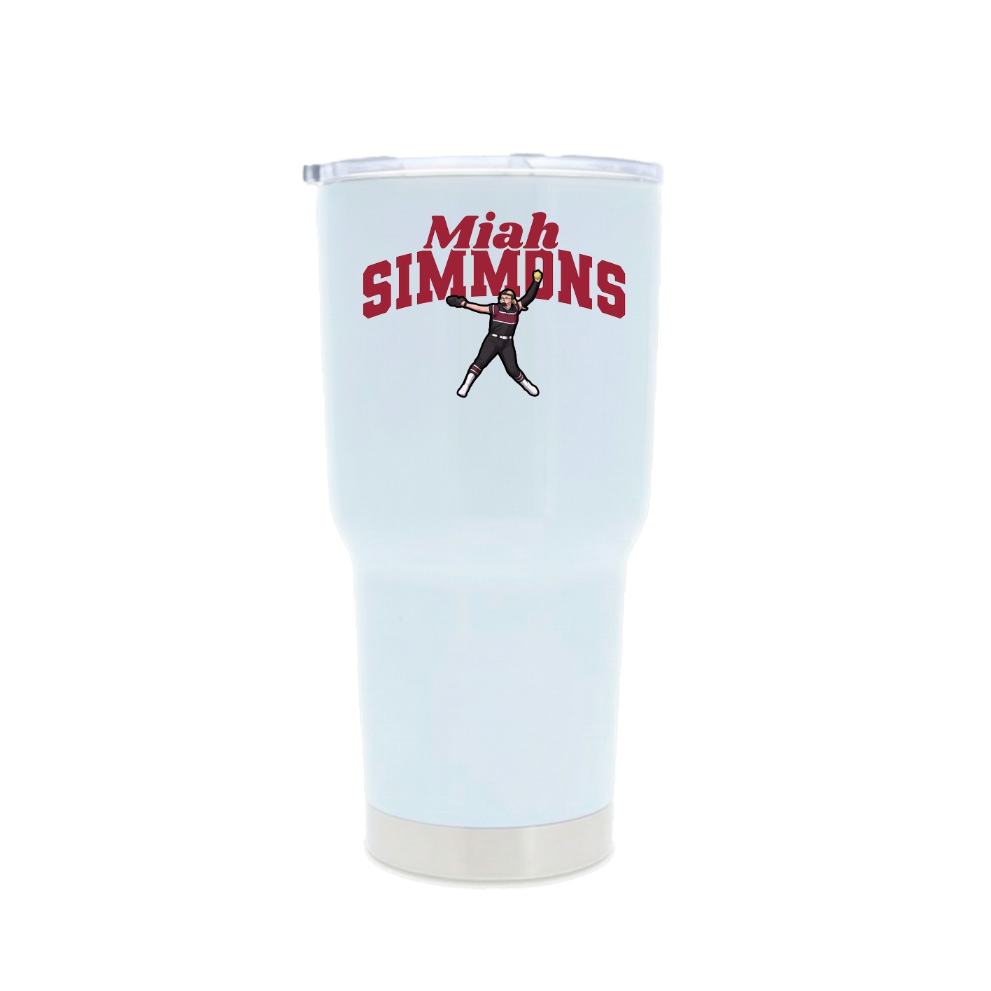 30oz Stainless Steel Tumbler — Signature Arch in White
