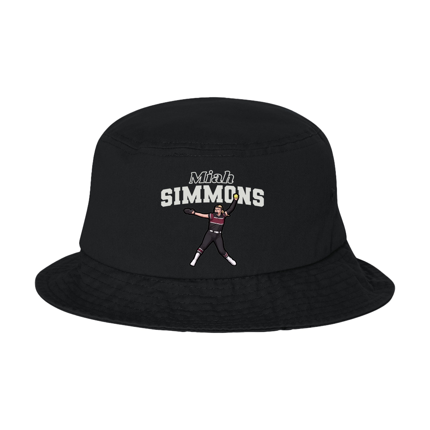 Bucket Cap — Name Arch in Black
