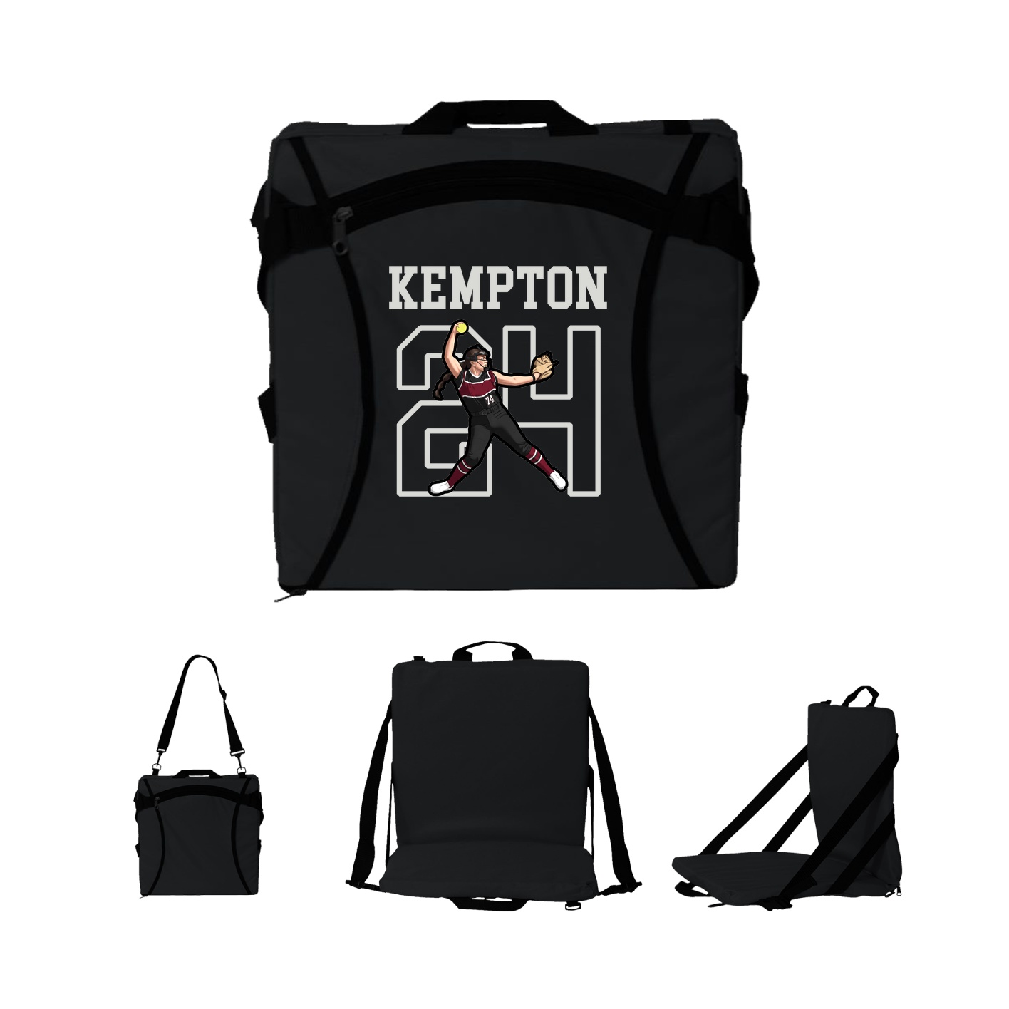 Folding Stadium Seat — Shirsey in Black